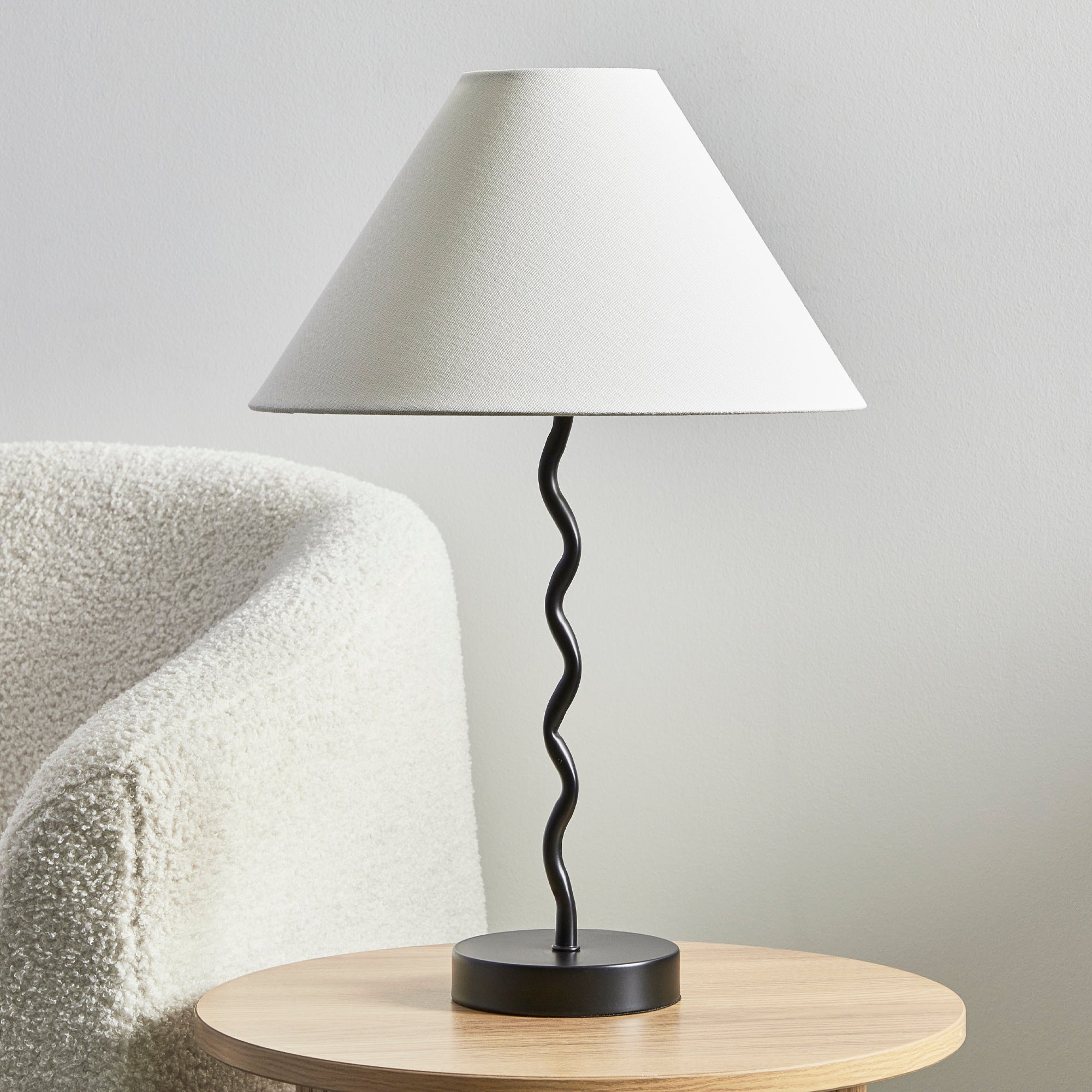Lulu 48cm Squiggle Table Lamp Black (Set of 2)