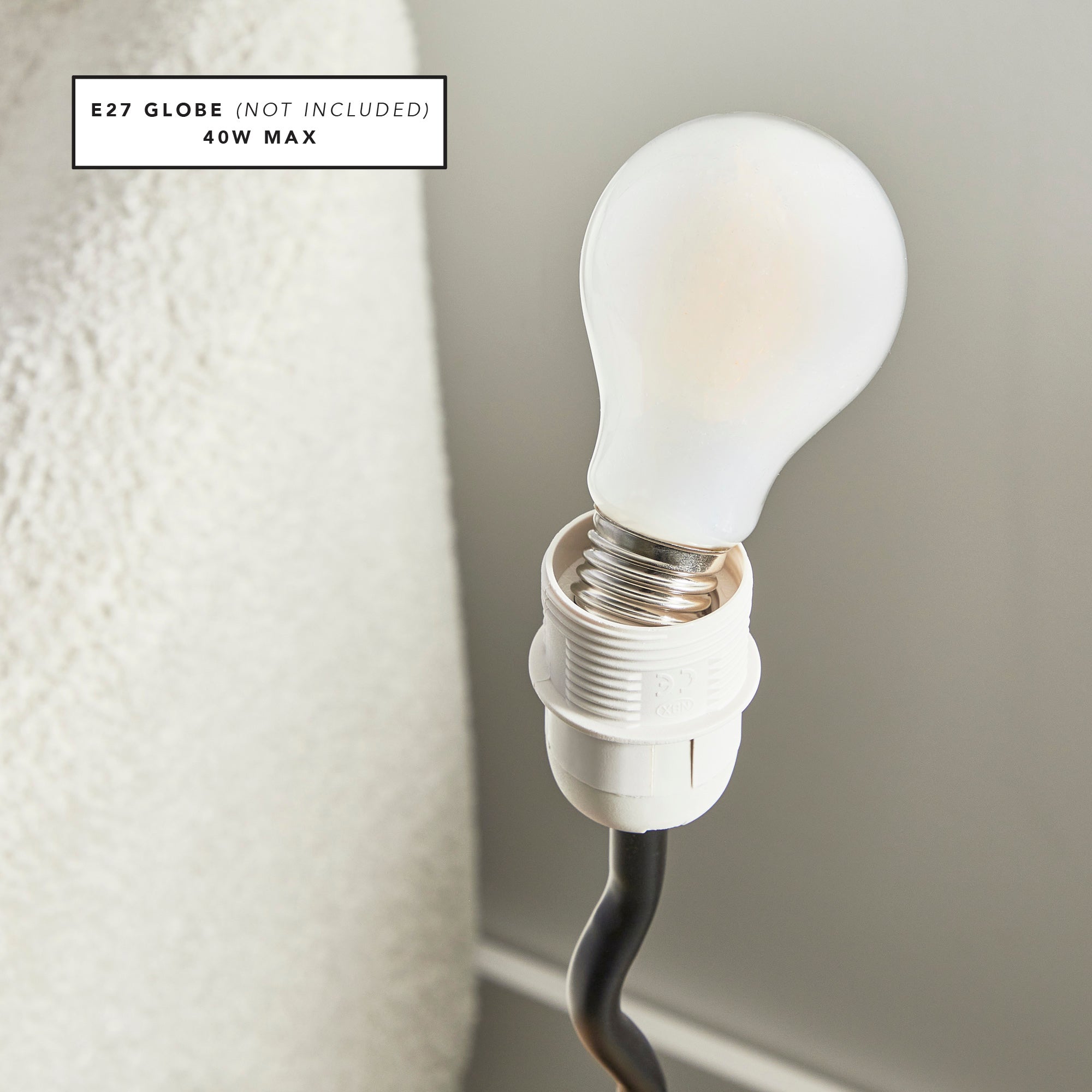Lulu 48cm Squiggle Table Lamp Black (Set of 2)