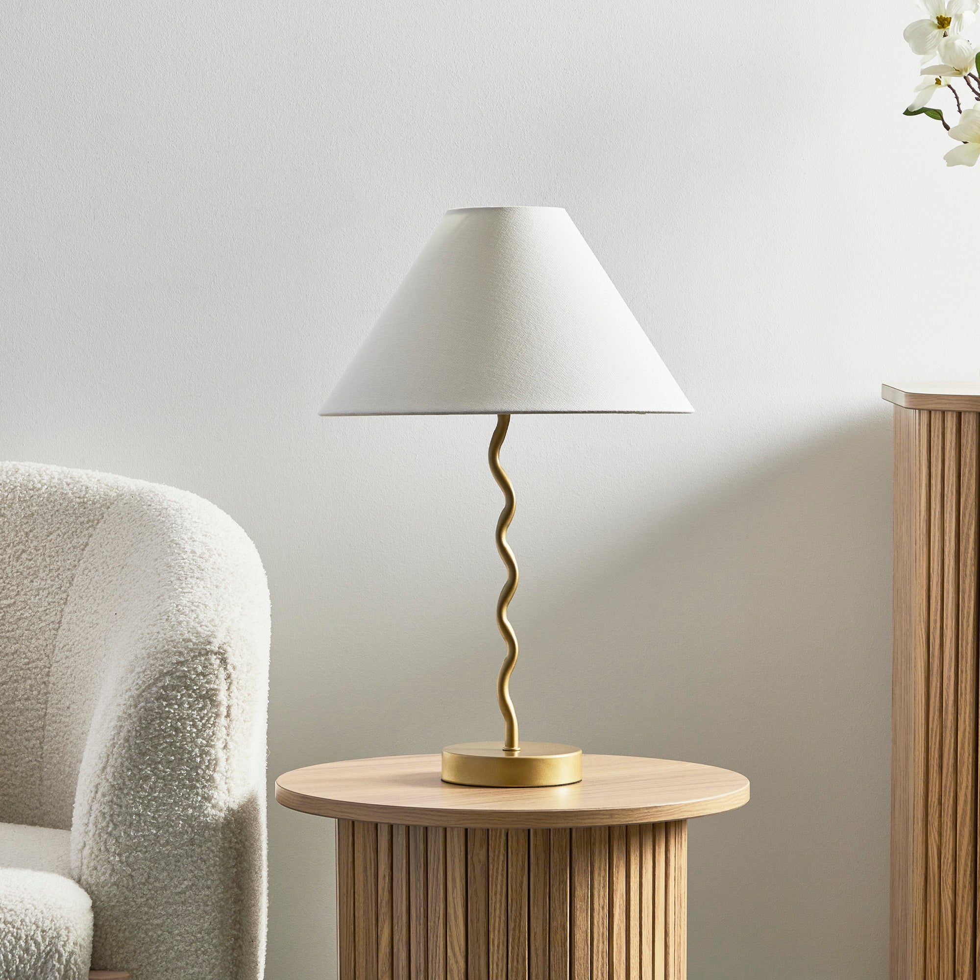Lulu 48cm Squiggle Table Lamp Gold (Set of 2)