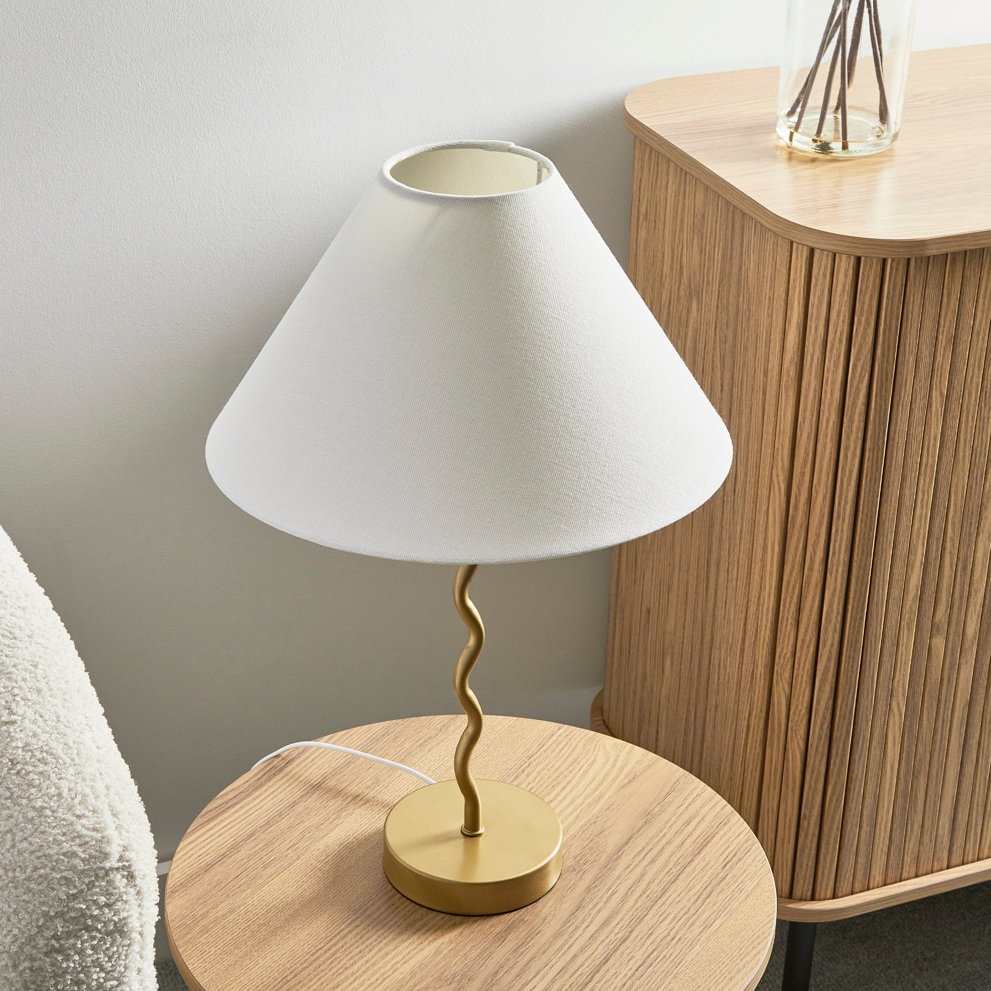 Lulu 48cm Squiggle Table Lamp Gold (Set of 2)