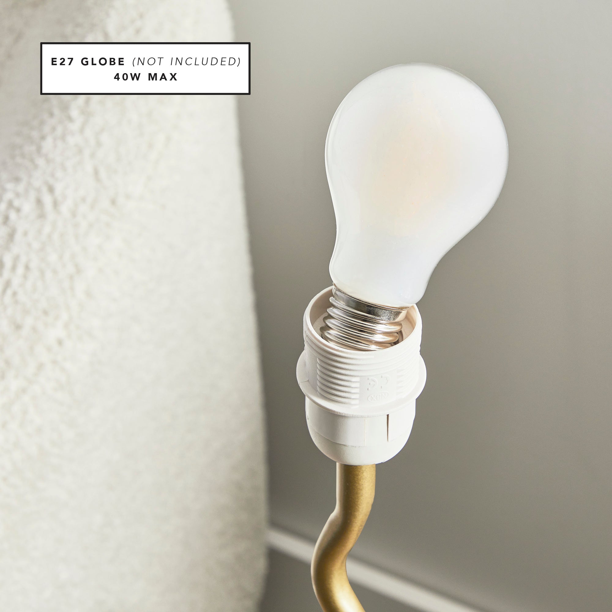 Lulu 48cm Squiggle Table Lamp Gold (Set of 2)