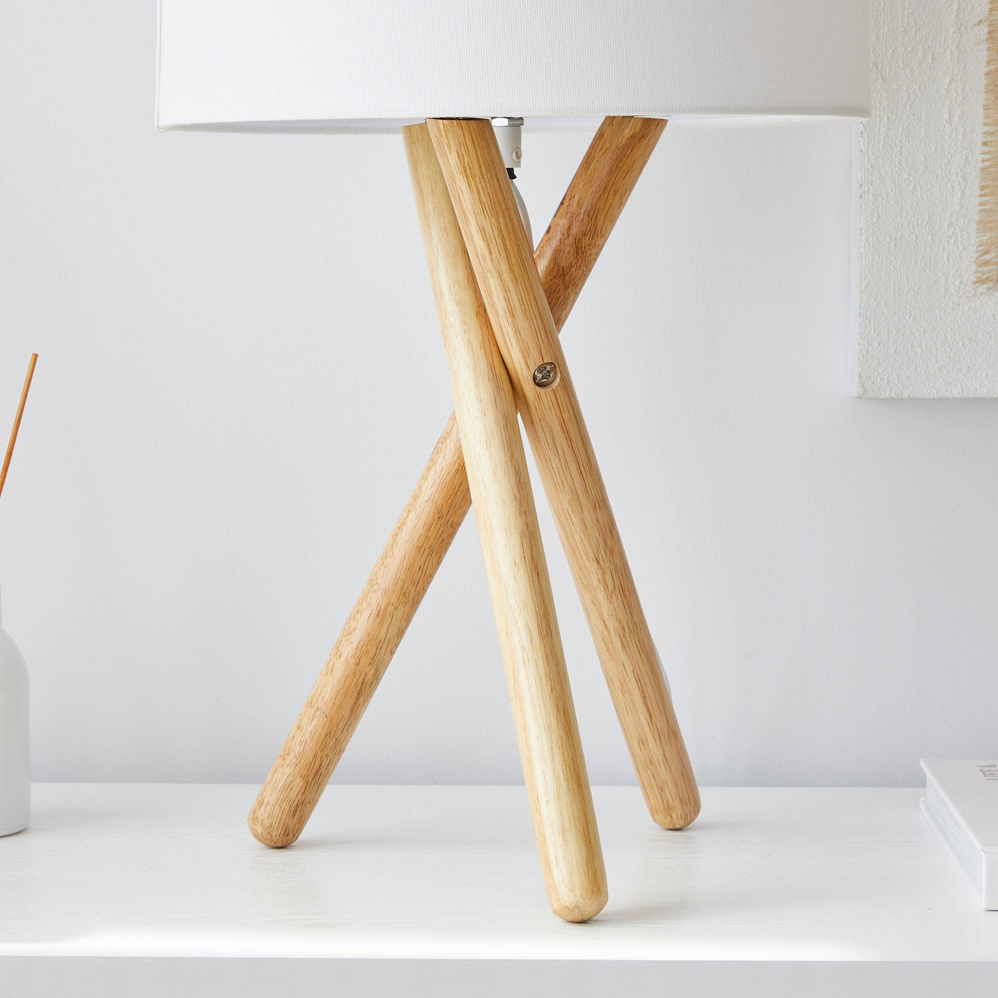 Byron 52cm Tripod Table Lamp Natural (Set of 2)