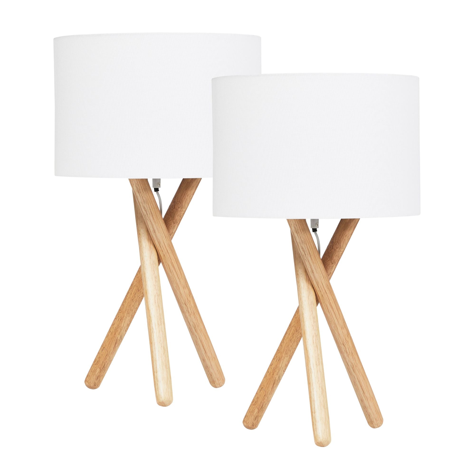 Byron 52cm Tripod Table Lamp Natural (Set of 2)