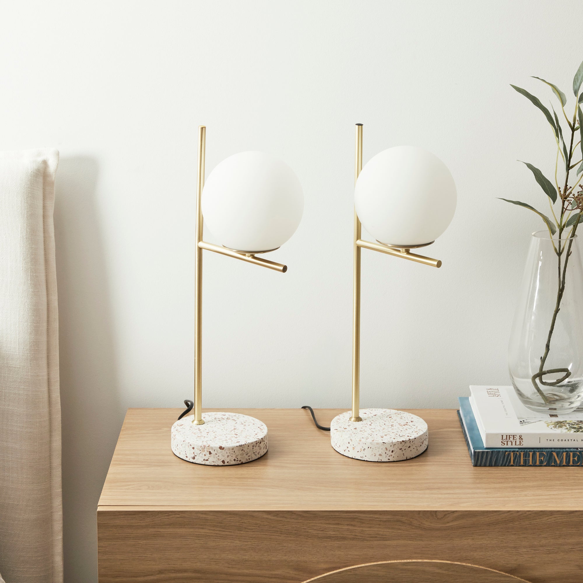 Mateo 50cm Table Lamp Gold (Set of 2)