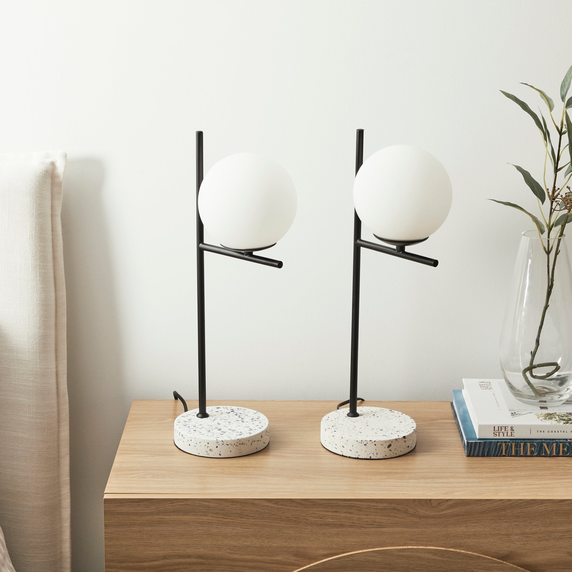 Mateo 50cm Table Lamp Black (Set of 2)