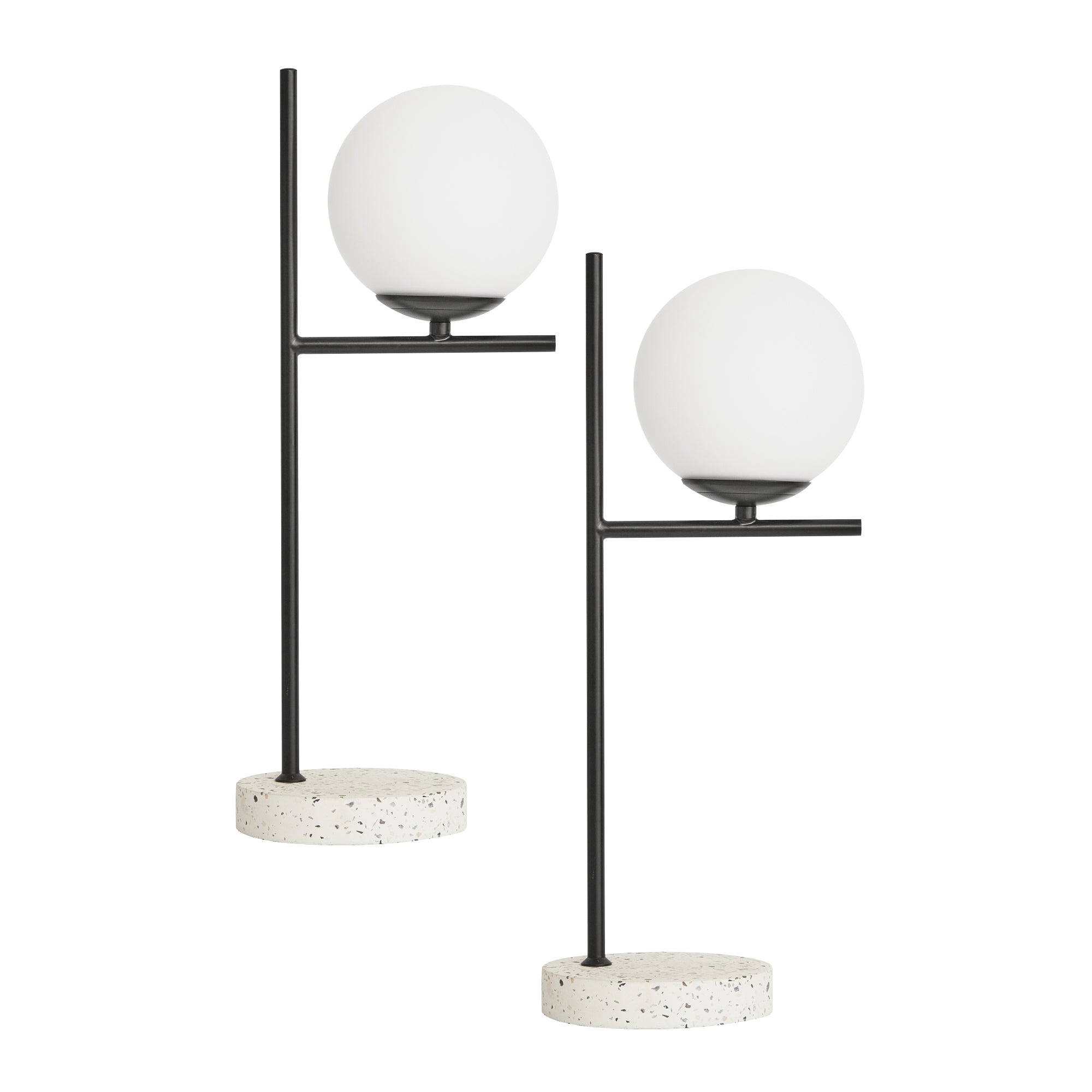 Mateo 50cm Table Lamp Black (Set of 2)