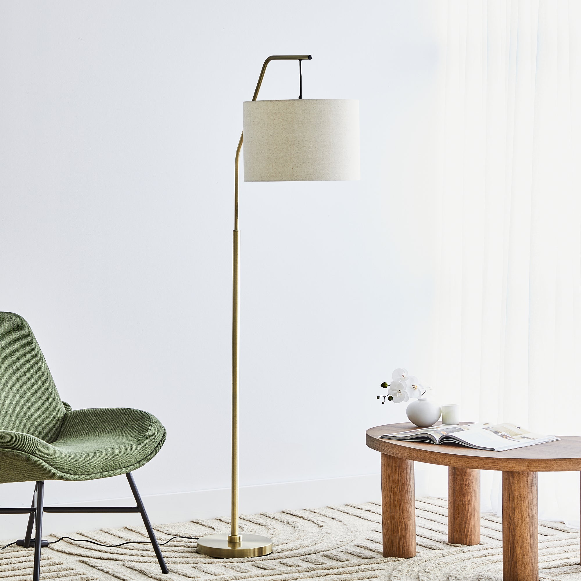 Astrid 165Cm Hanging Floor Lamp Gold Lighting