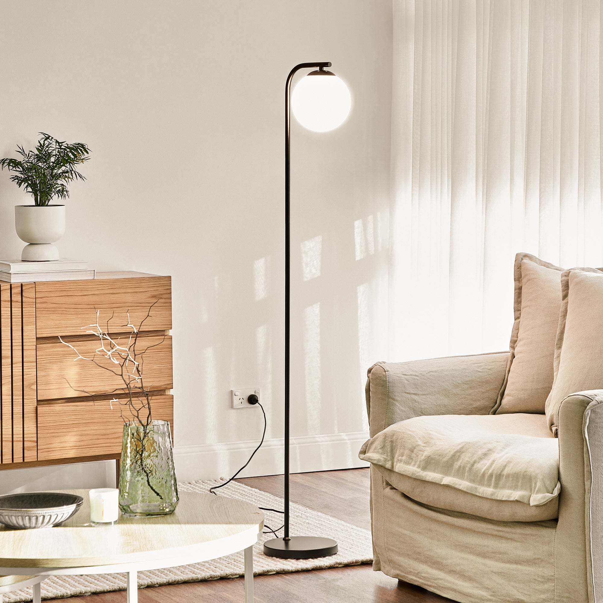 Lexington 150Cm Floor Lamp Black Lighting