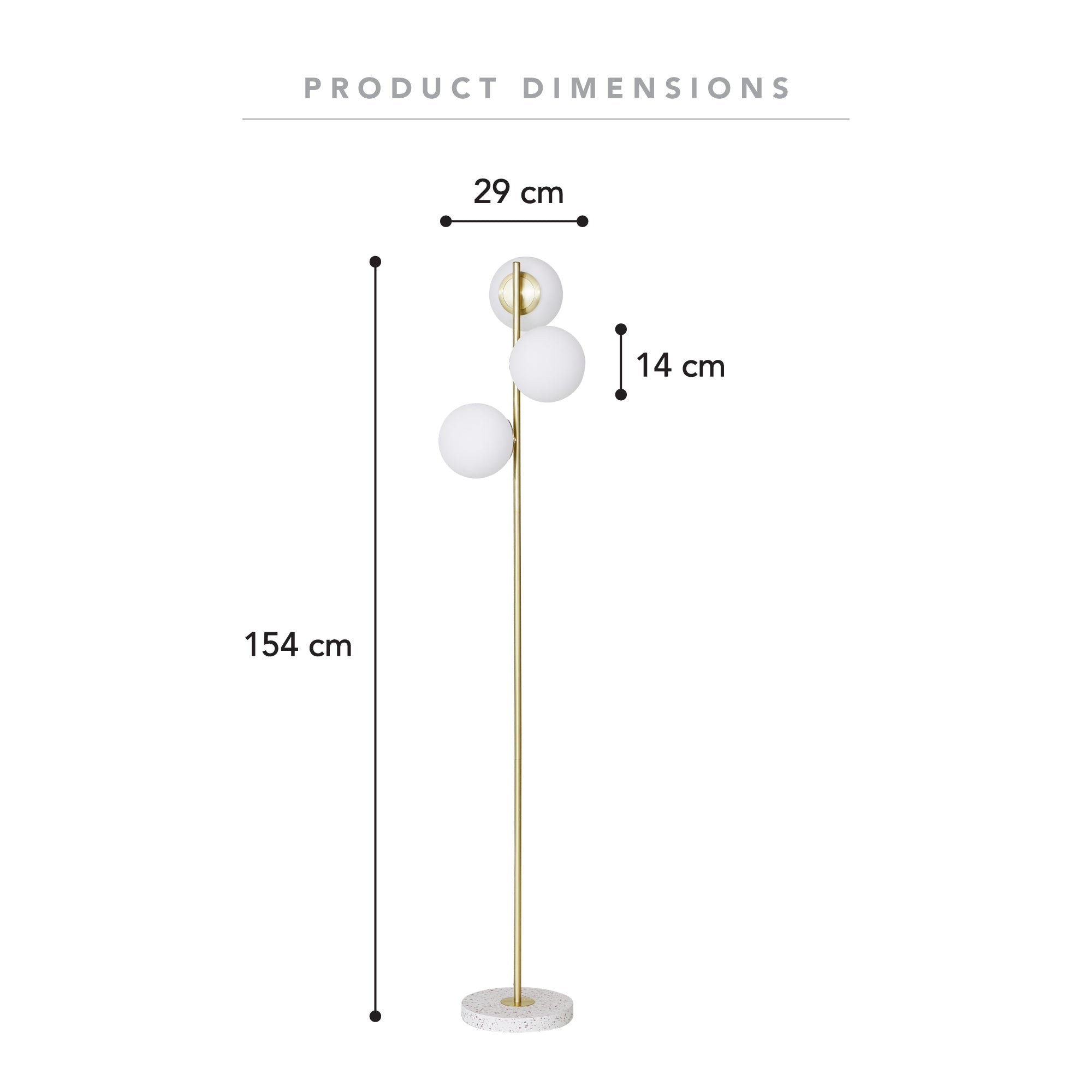 Mateo 150Cm Floor Lamp Gold Lighting