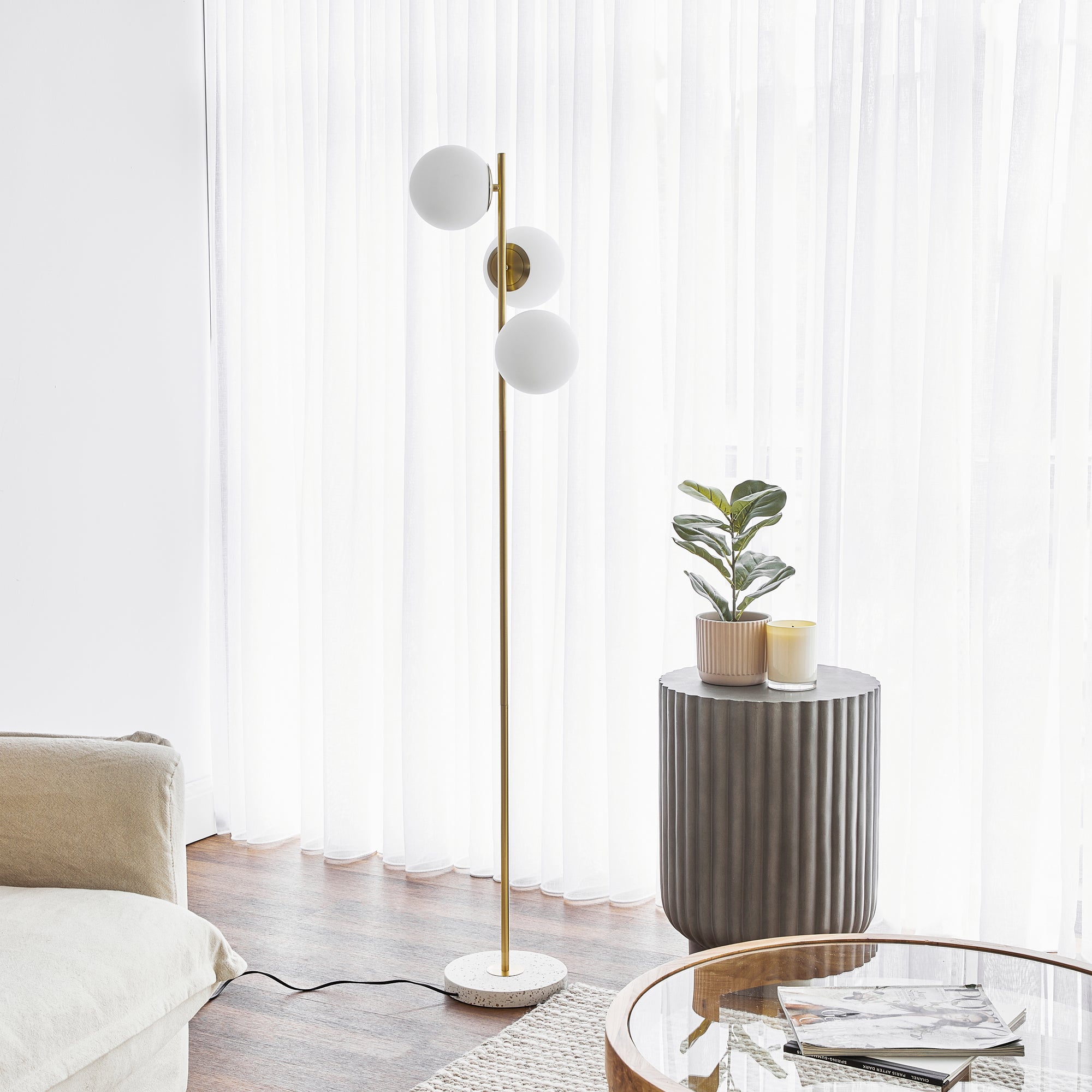 Mateo 150Cm Floor Lamp Gold Lighting