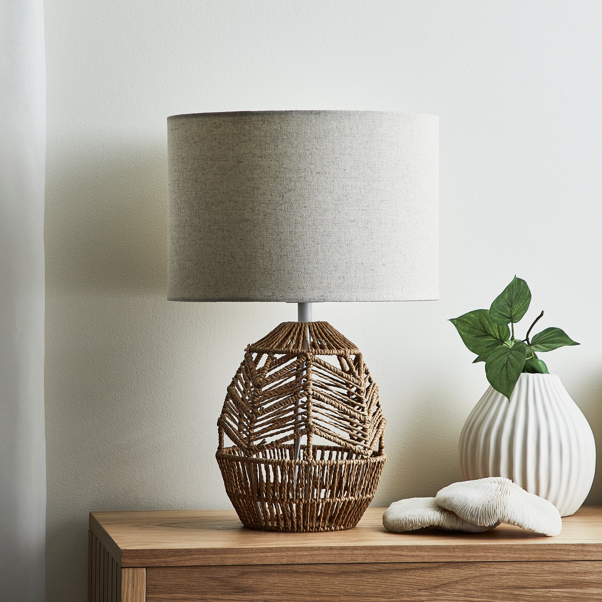 Cayman 45cm Paper Rope Weave Table Lamp