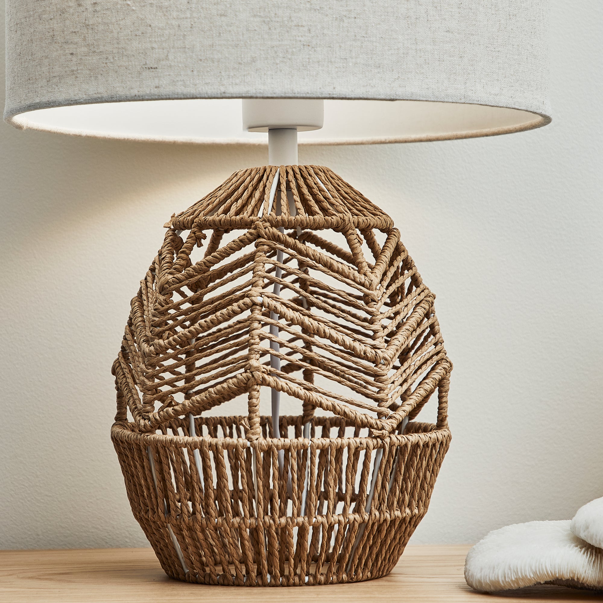 Cayman 45cm Paper Rope Weave Table Lamp