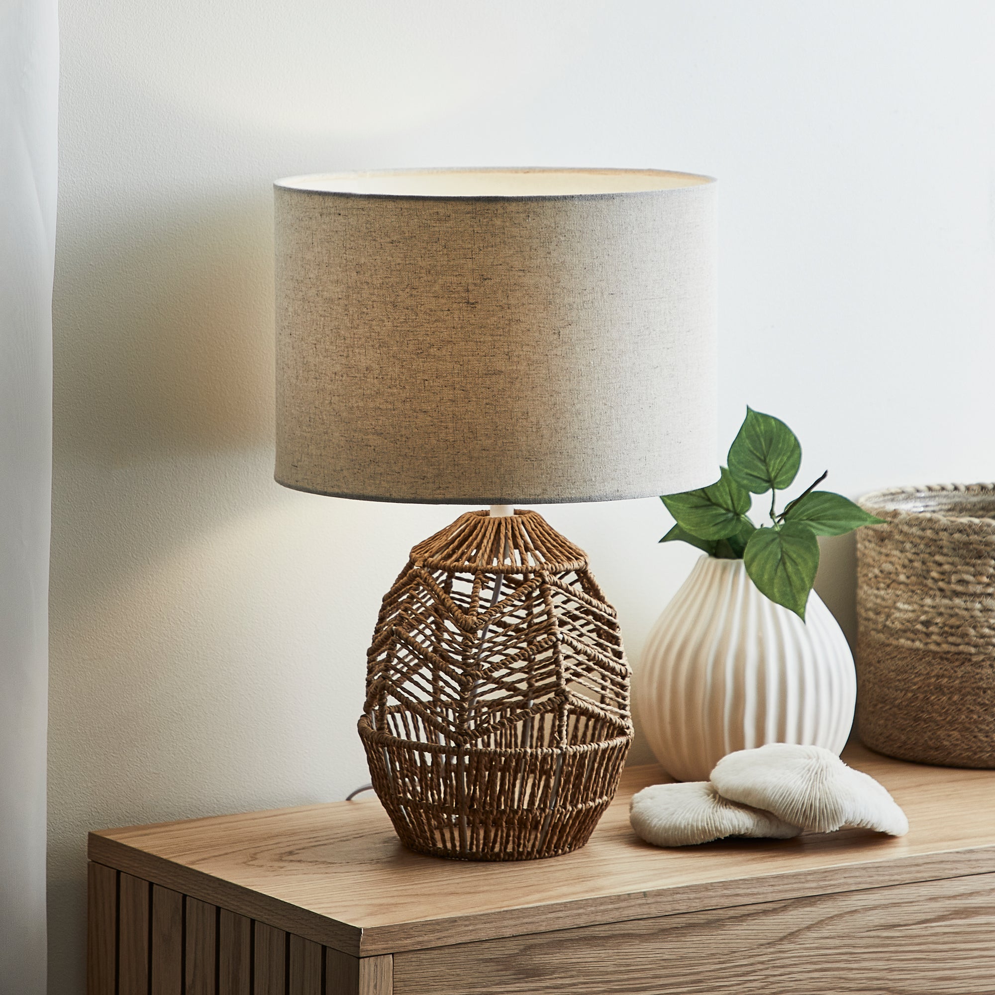 Cayman 45cm Paper Rope Weave Table Lamp