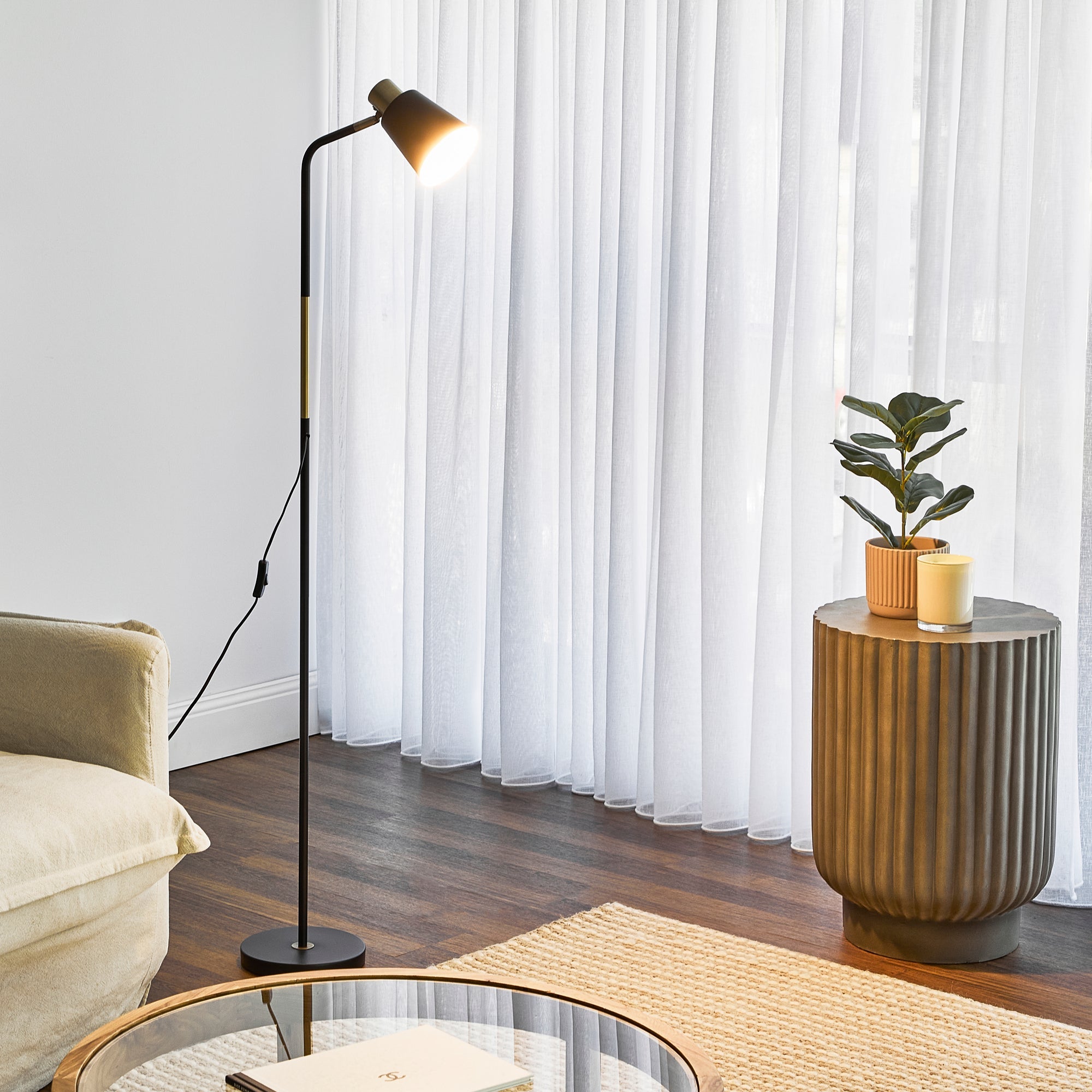 149Cm Avi Floor Lamp Black Lighting