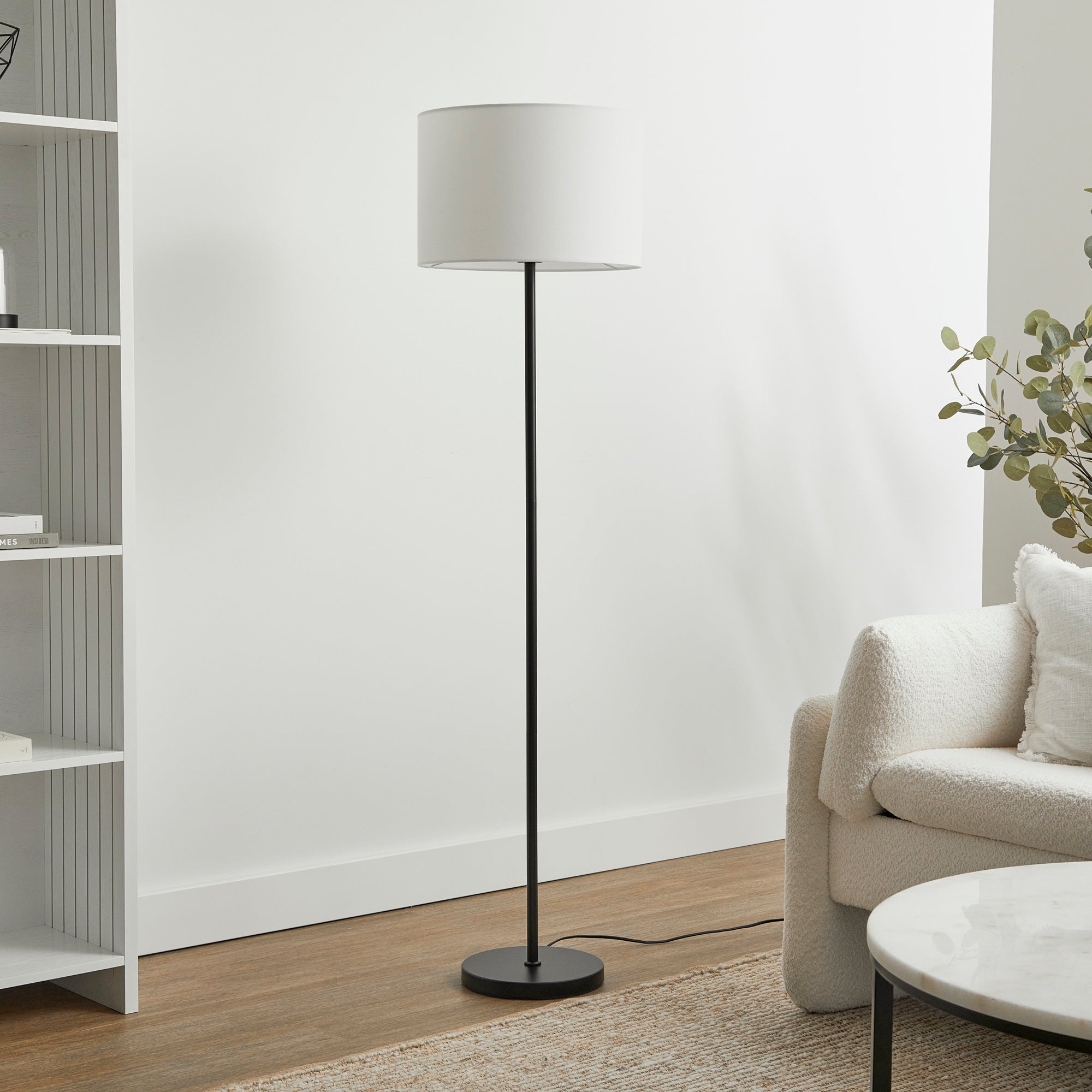 Ella 149cm Floor Lamp Black