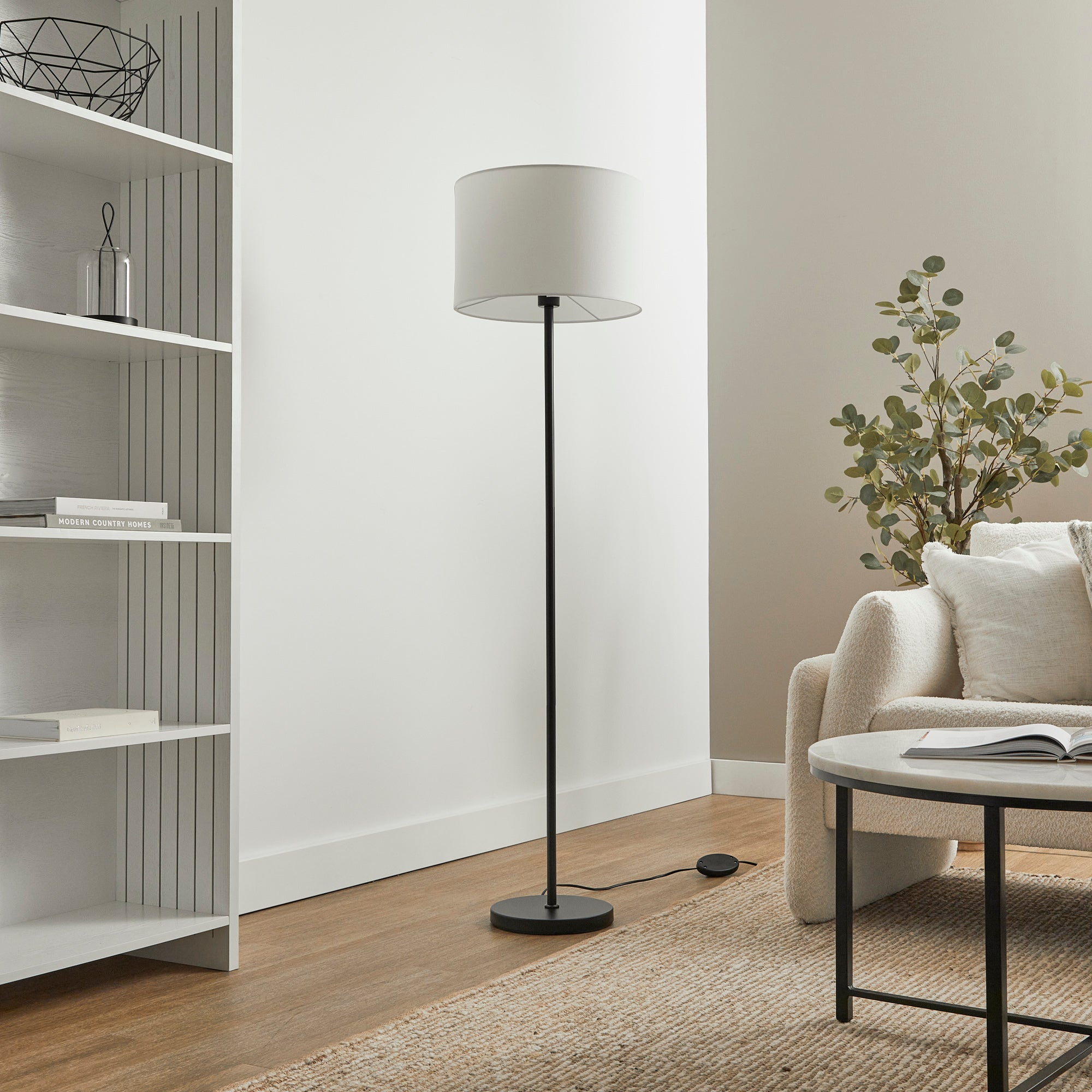 Ella 149cm Floor Lamp Black