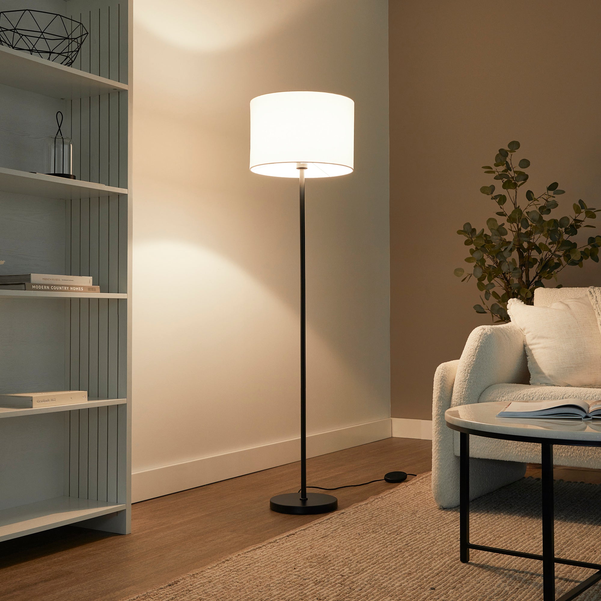 Ella 149cm Floor Lamp Black