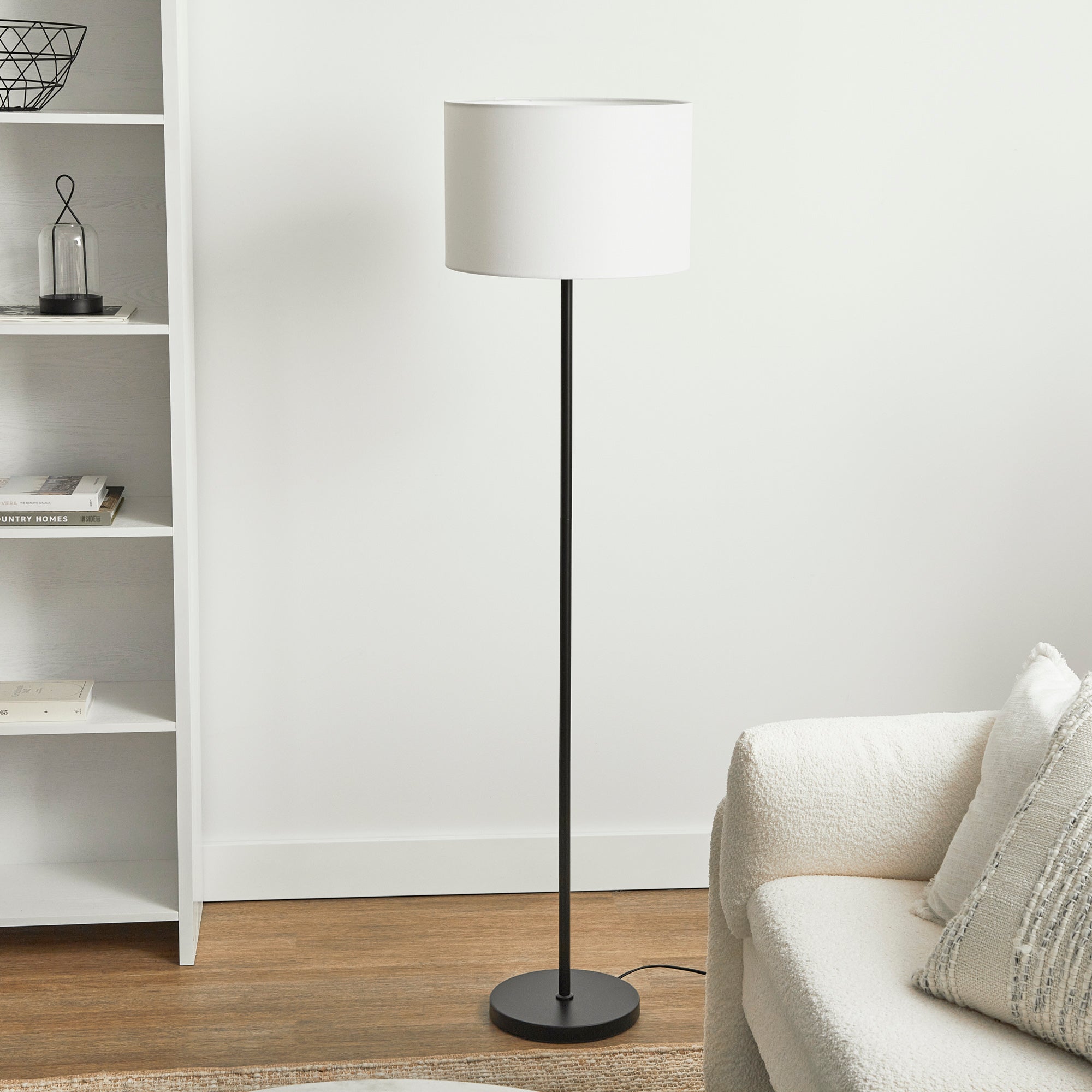 Ella 149cm Floor Lamp Black