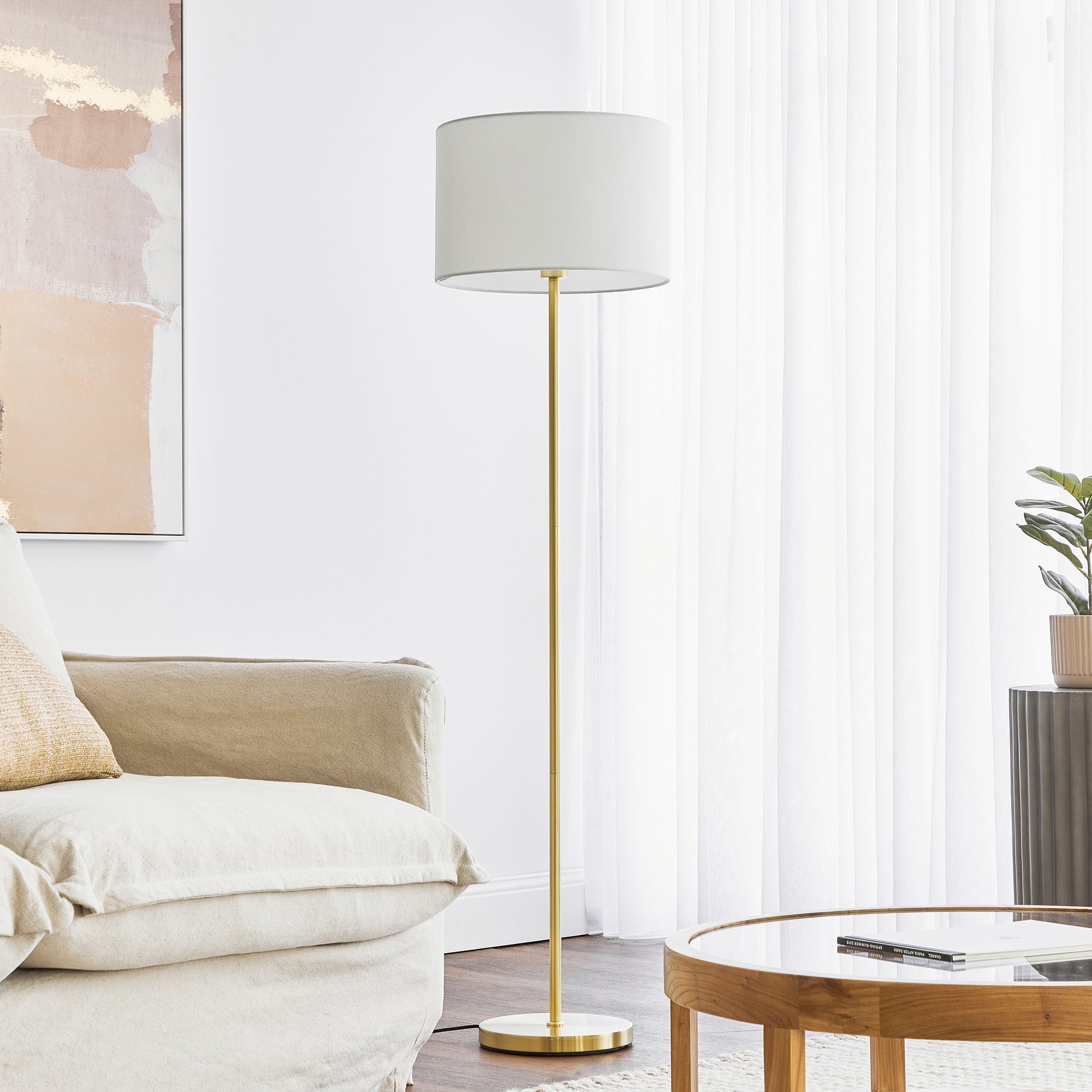 Ella 149Cm Floor Lamp Gold Lighting