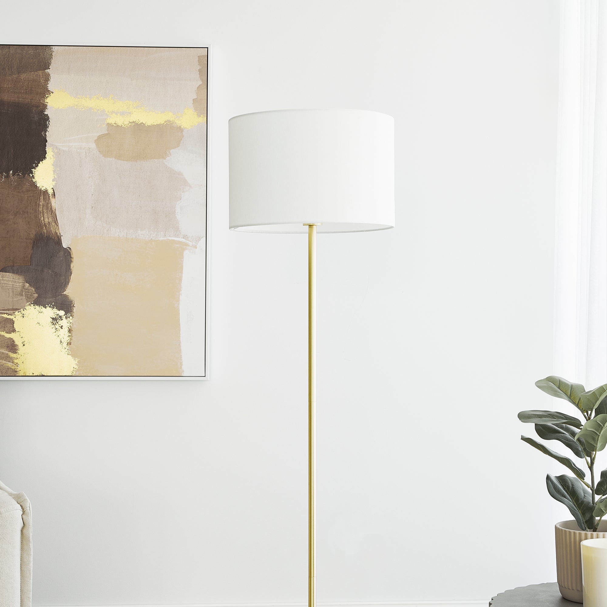 Ella 149Cm Floor Lamp Gold Lighting