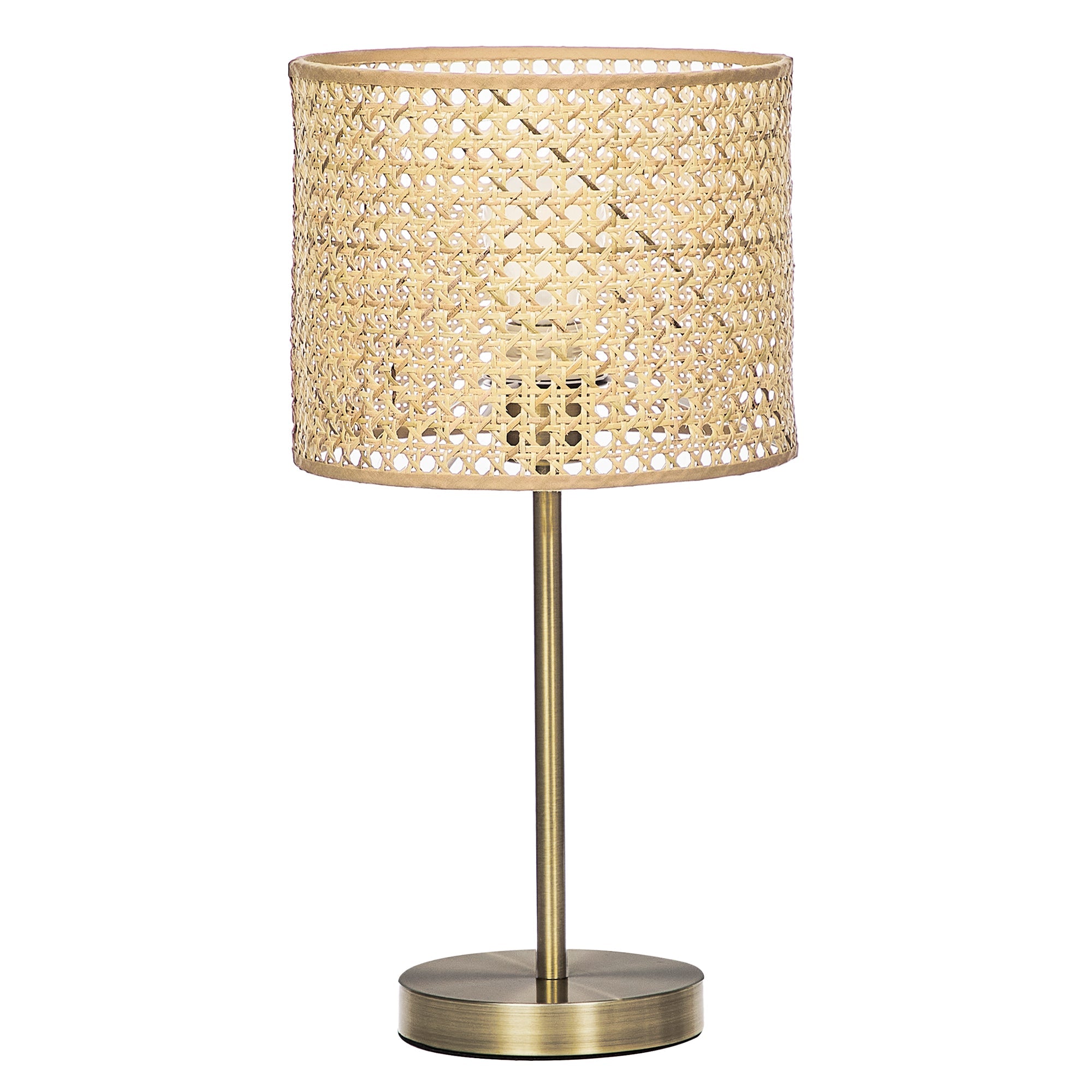 St Lucia Rattan 50Cm Table Lamp Natural Lighting