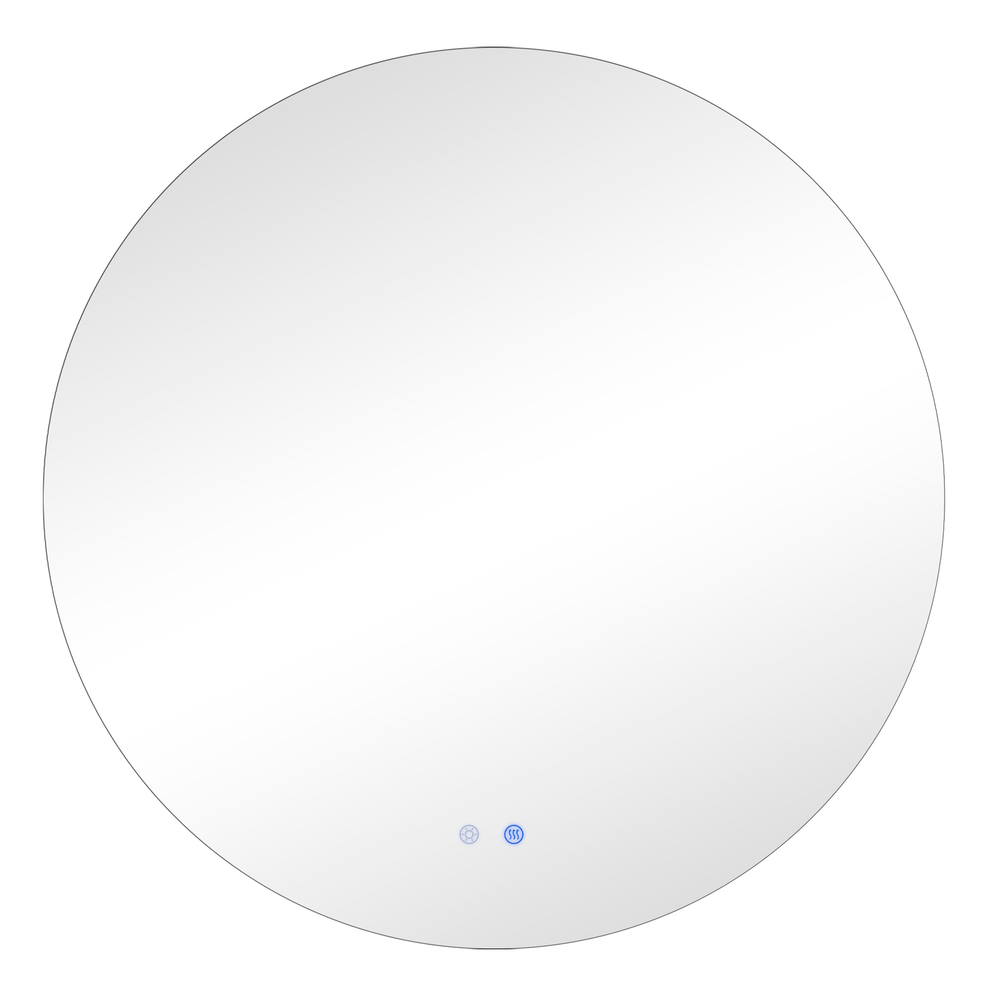 Aurora 80cm Round Backlit Mirror