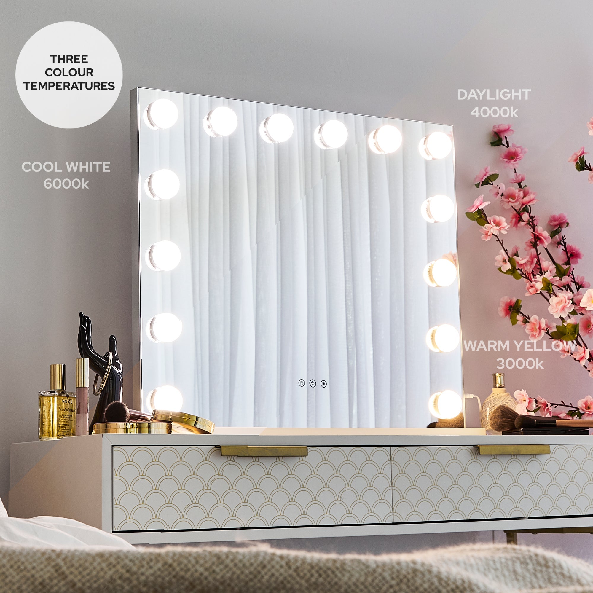 Hollywood Led 57Cm Large Rectangle Vanity Mirror Mirrors