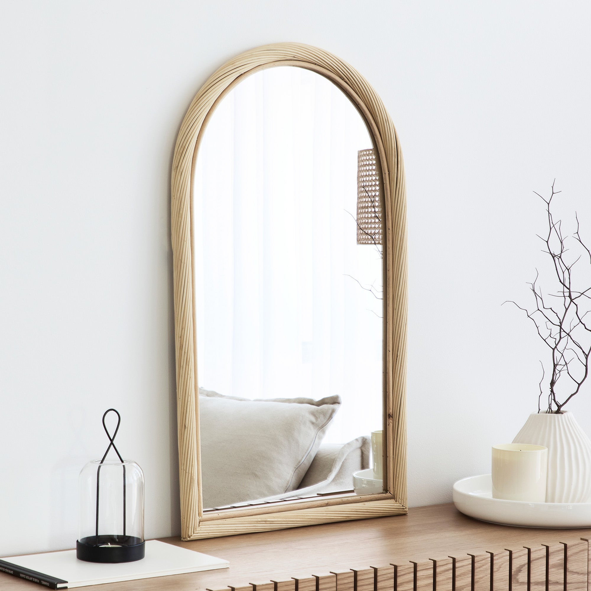 Emmy 80Cm Arch Mirror Natural Mirrors