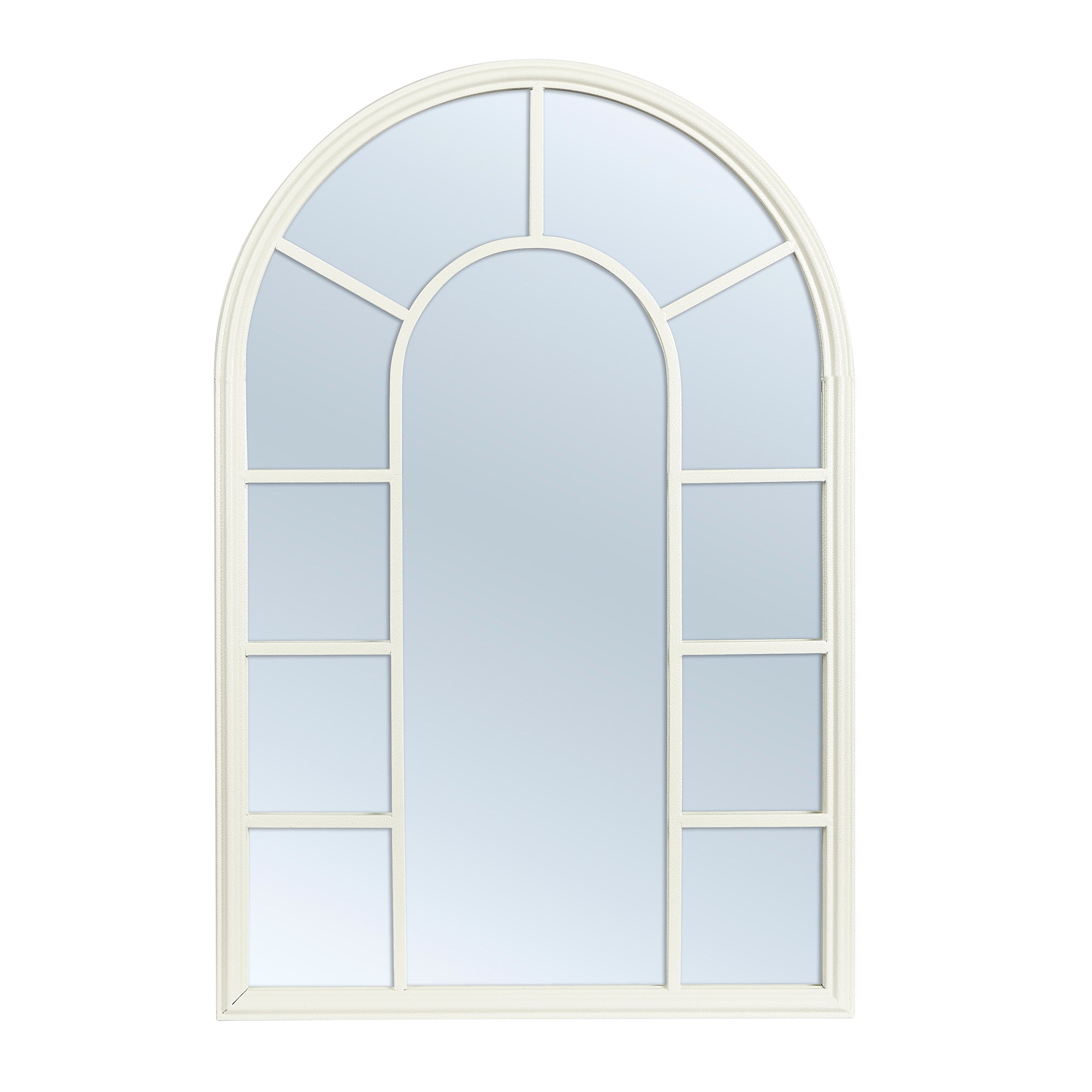 Vault 76.5Cm Arched Iron Indoor Outdoor Mirror White Mirrors