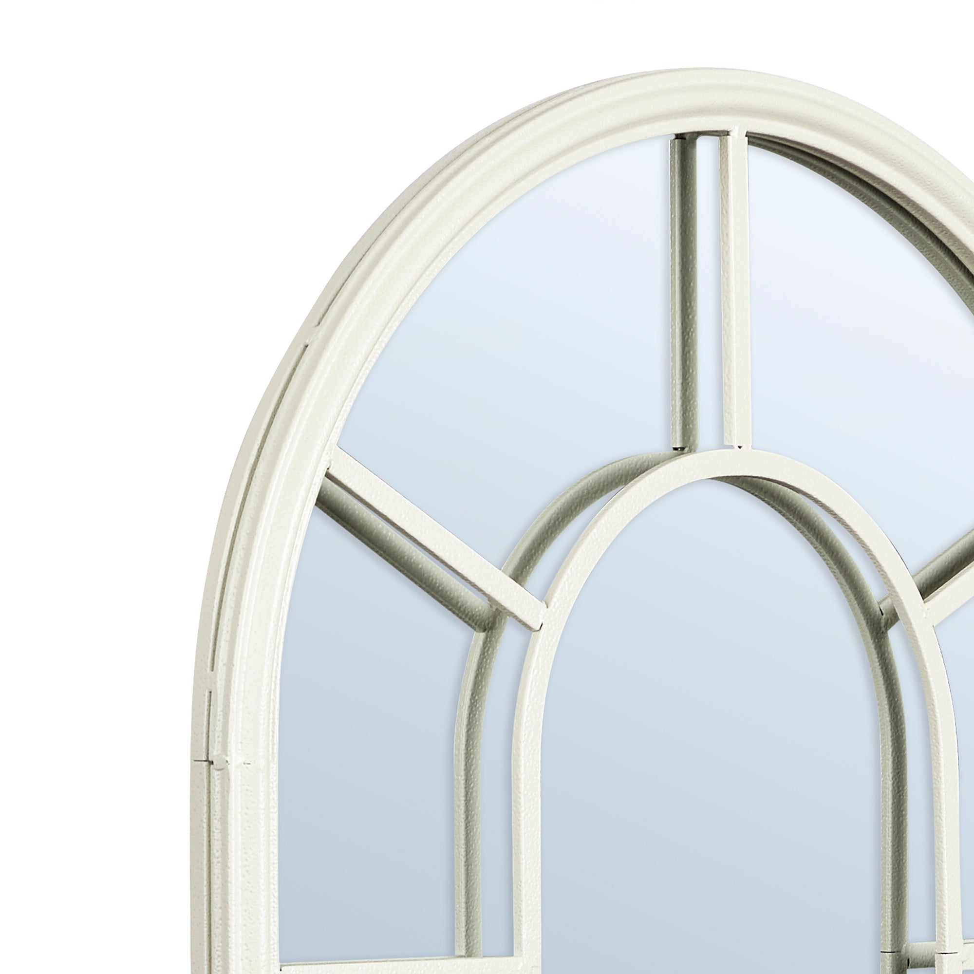 Vault 76.5Cm Arched Iron Indoor Outdoor Mirror White Mirrors