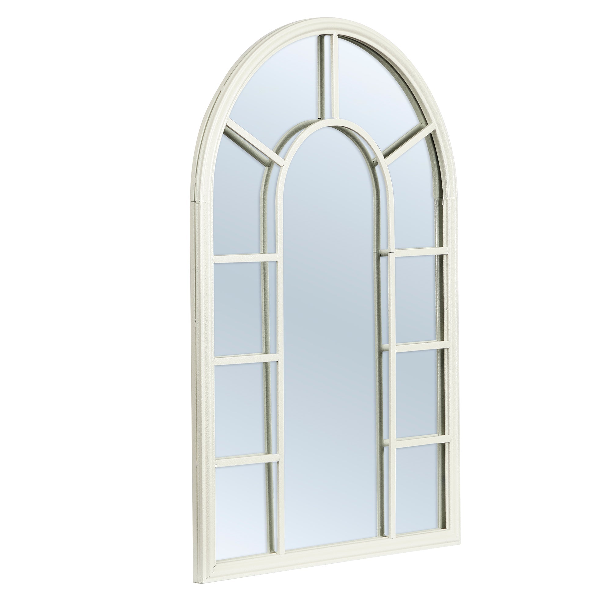 Vault 76.5Cm Arched Iron Indoor Outdoor Mirror White Mirrors