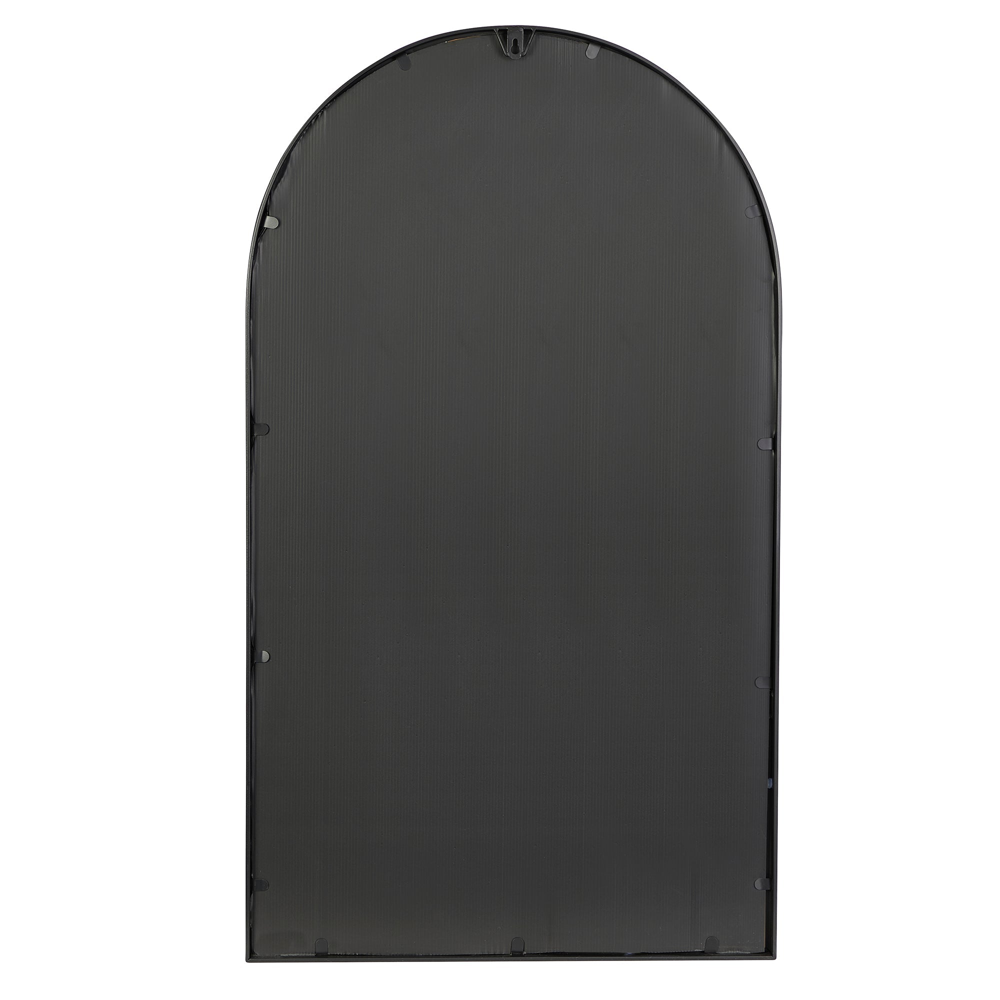 Abbey 105Cm Arch Iron Indoor Outdoor Mirror Black Mirrors