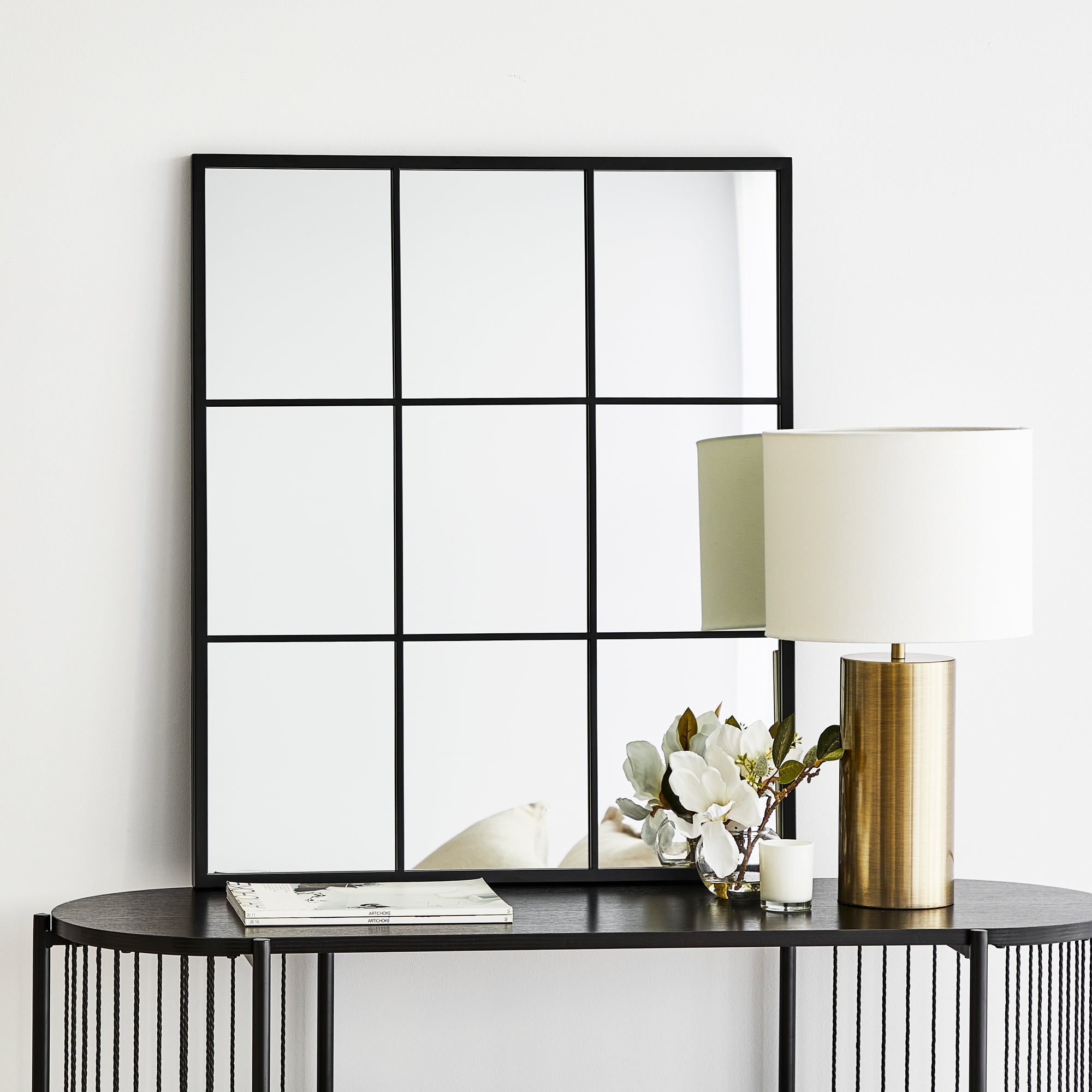 Sophia 70Cm Rectangle Mirror Black Mirrors