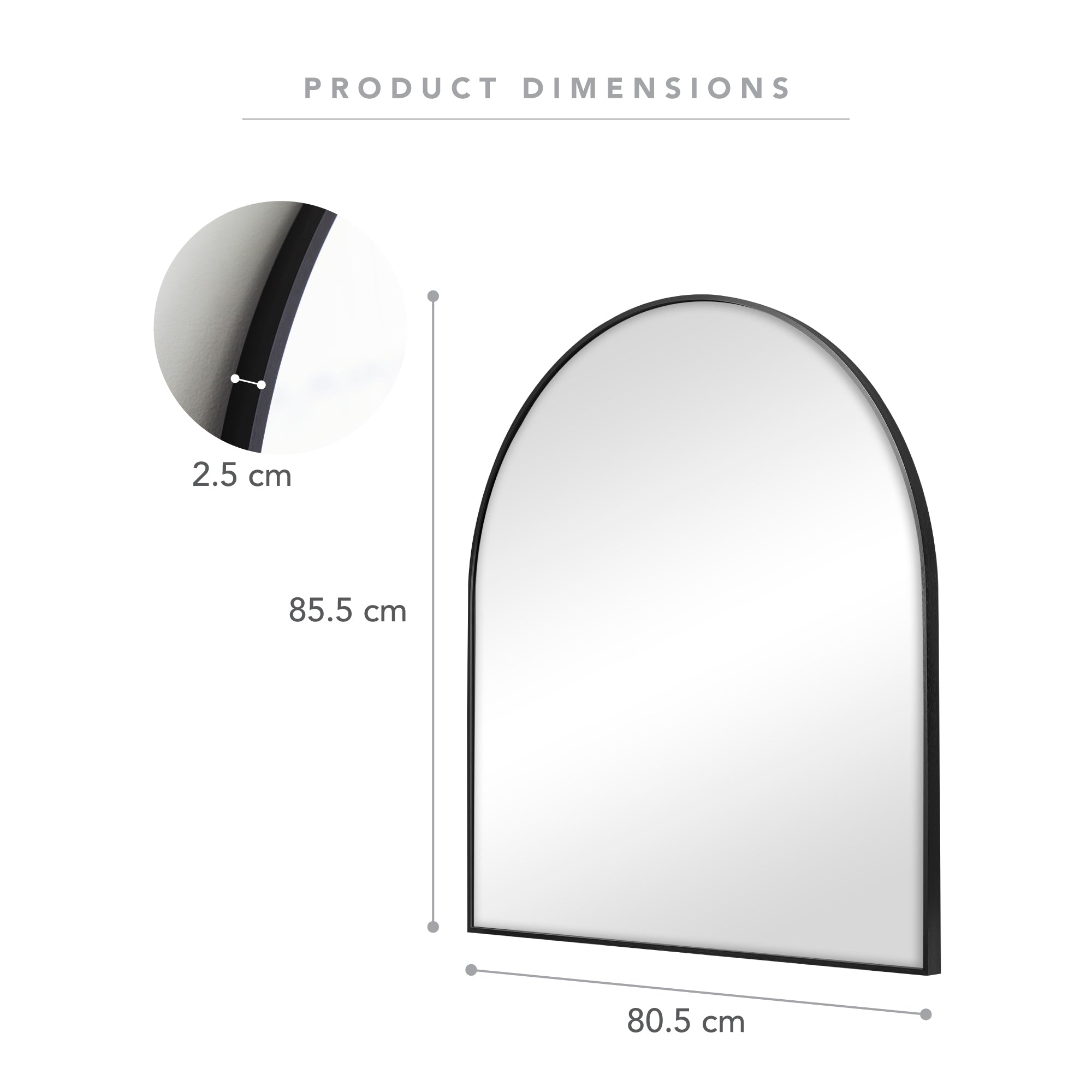 85Cm Naomi Large Arch Mirror Mirrors