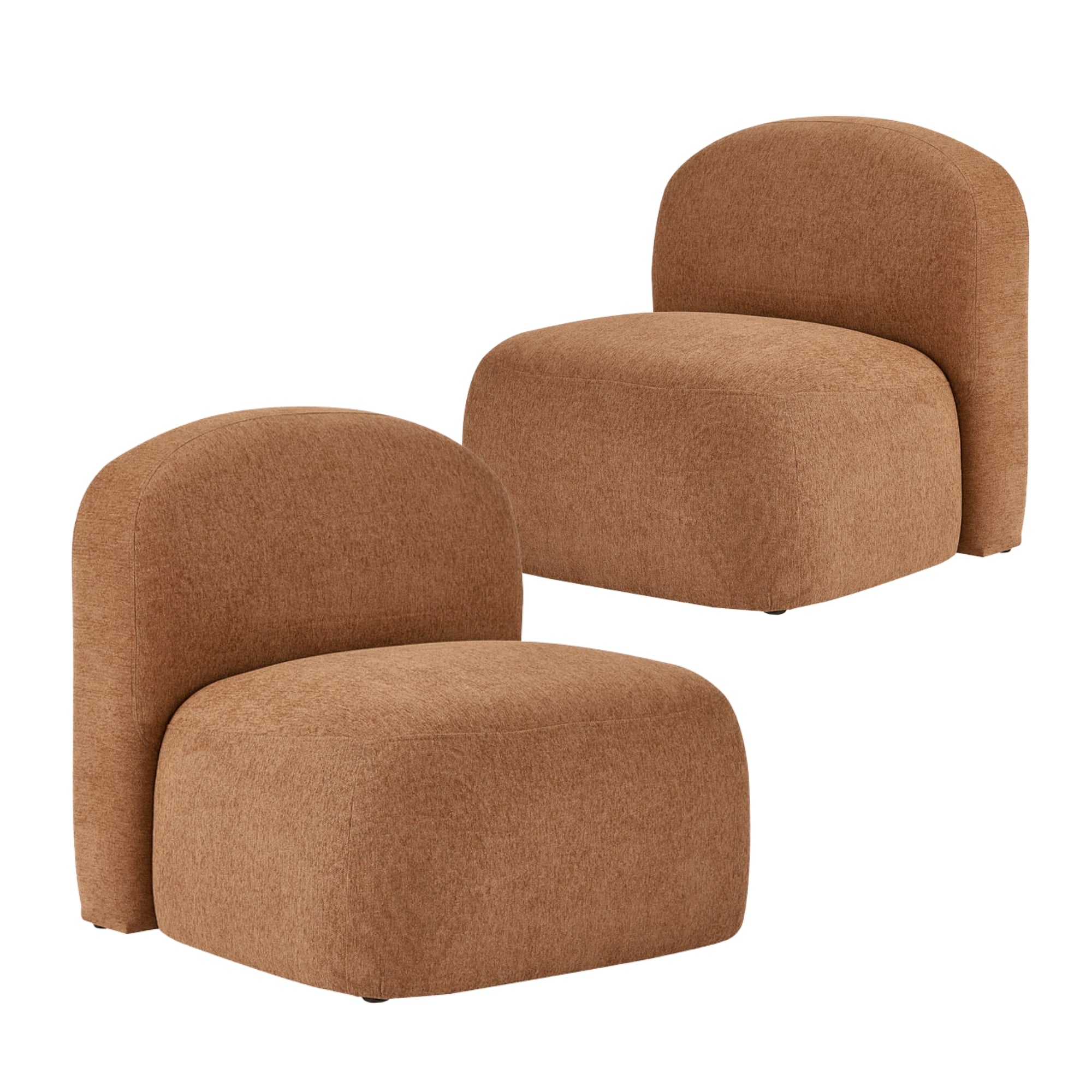 Luca Block Accent Chair Pumpkin (Set of 2)