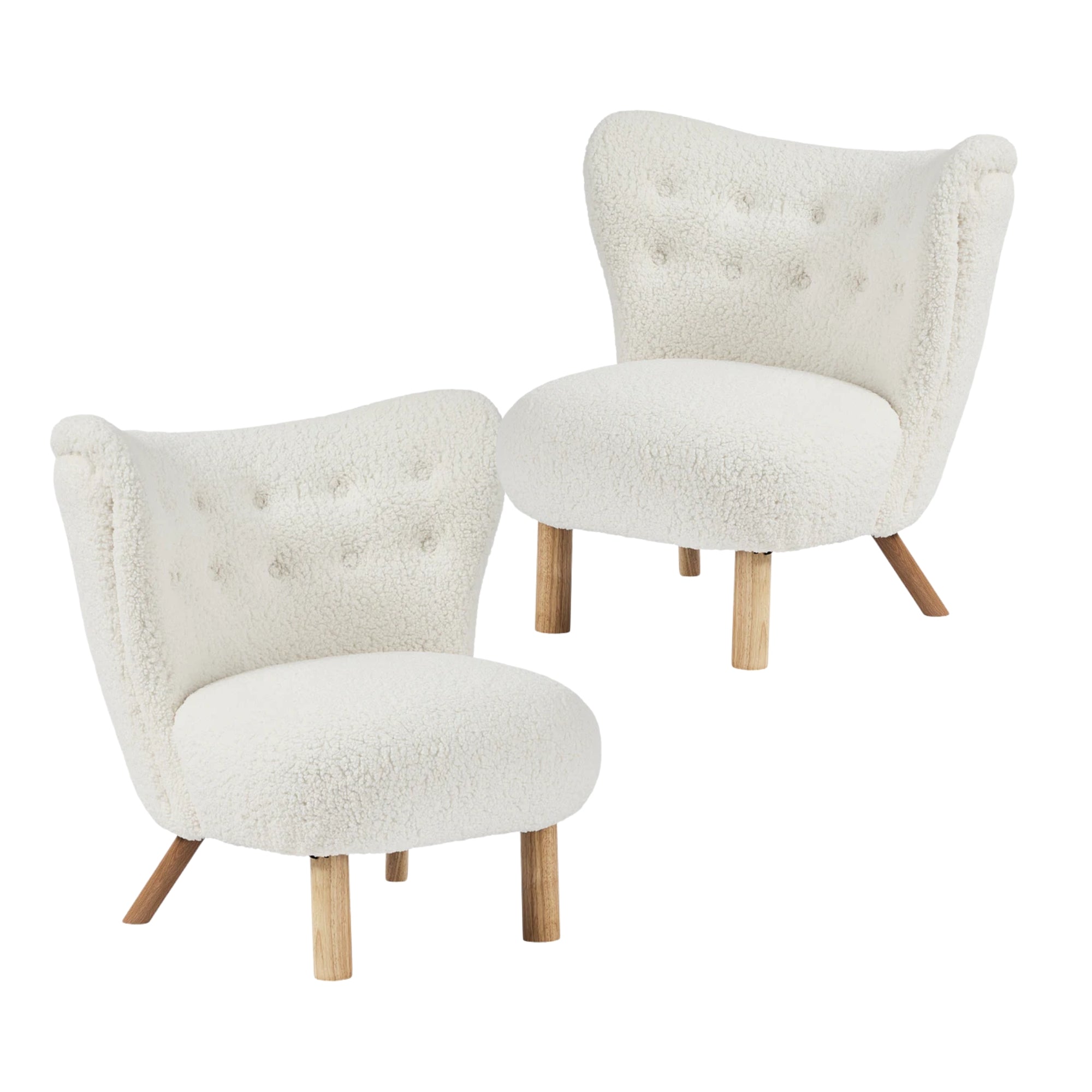 Teddy Accent Chair Cream (Set of 2)