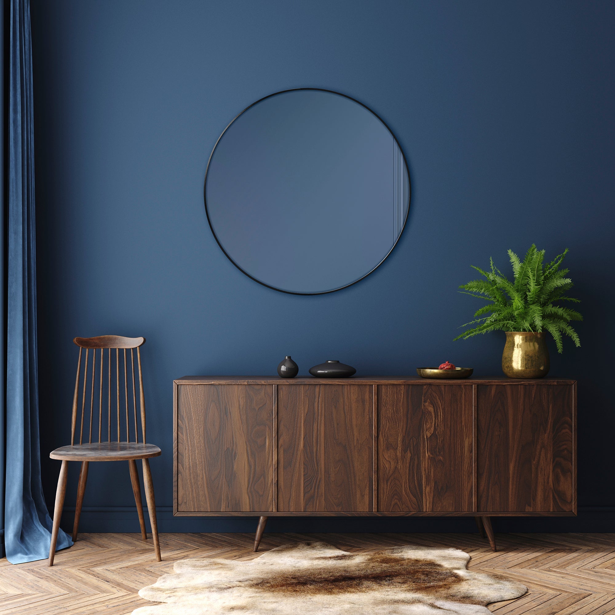 Linda 90Cm Round Wall Mirror Mirrors