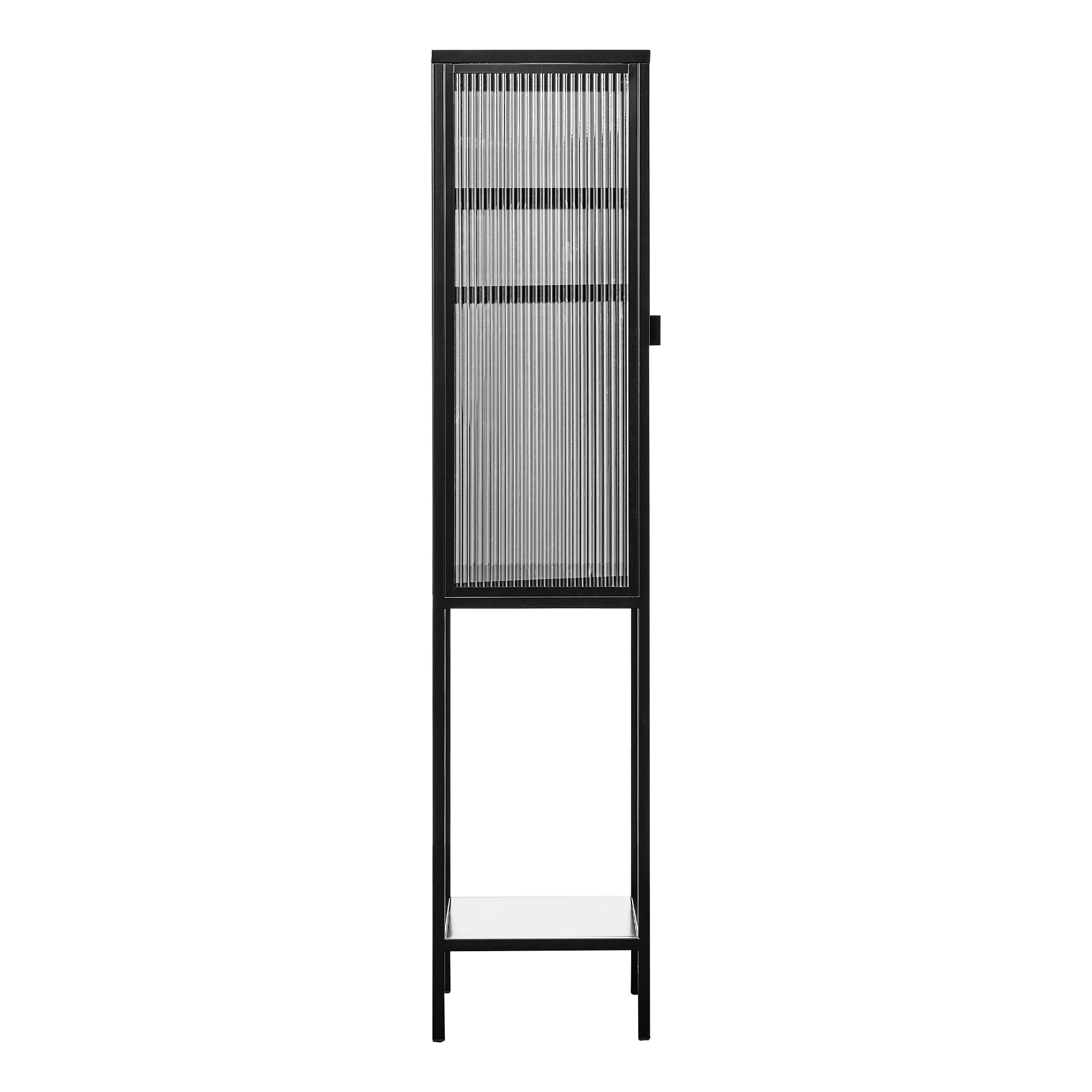 Eve 160Cm Modern Metal Tall Cabinet Black Cabinets