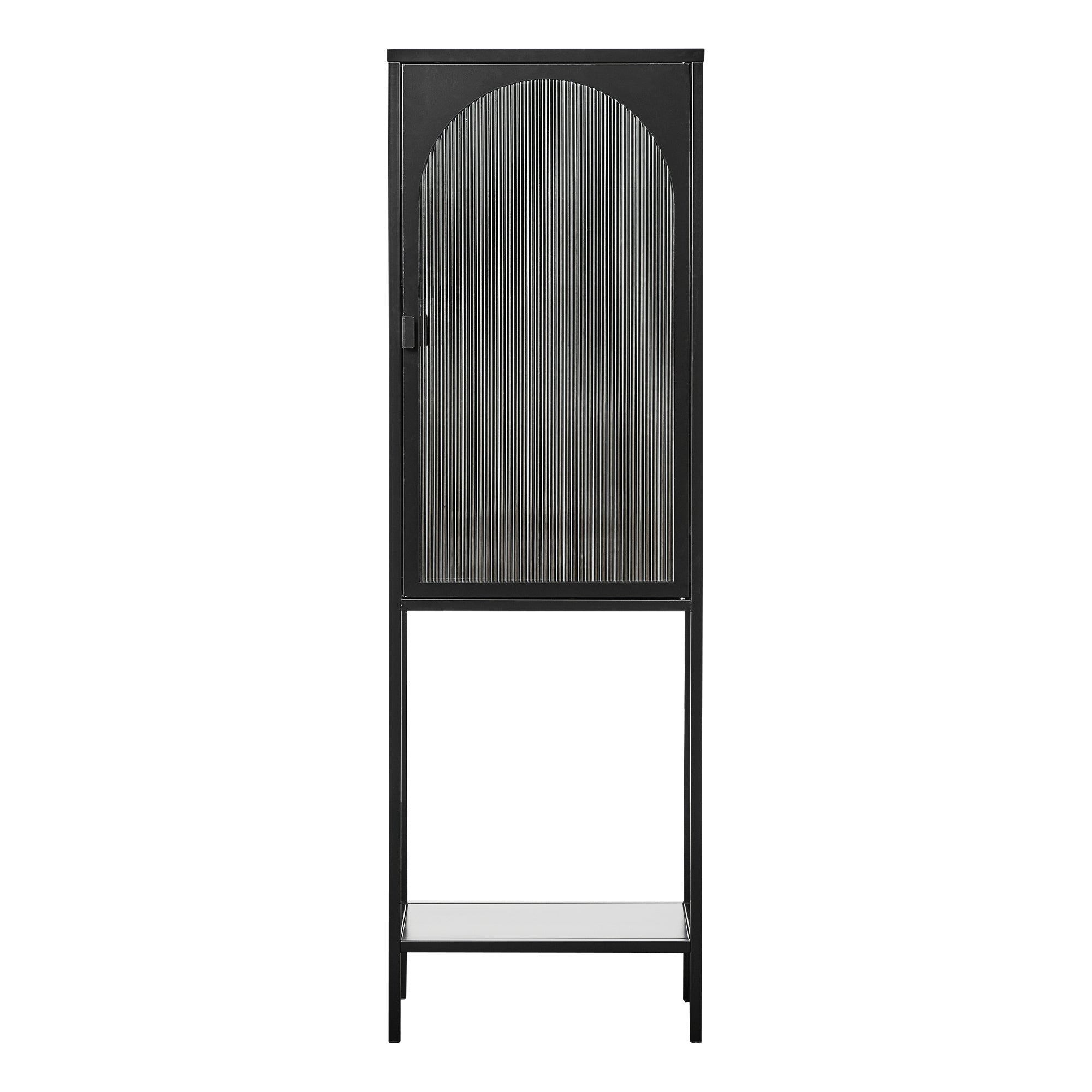 Eve 160Cm Modern Metal Tall Cabinet Black Cabinets