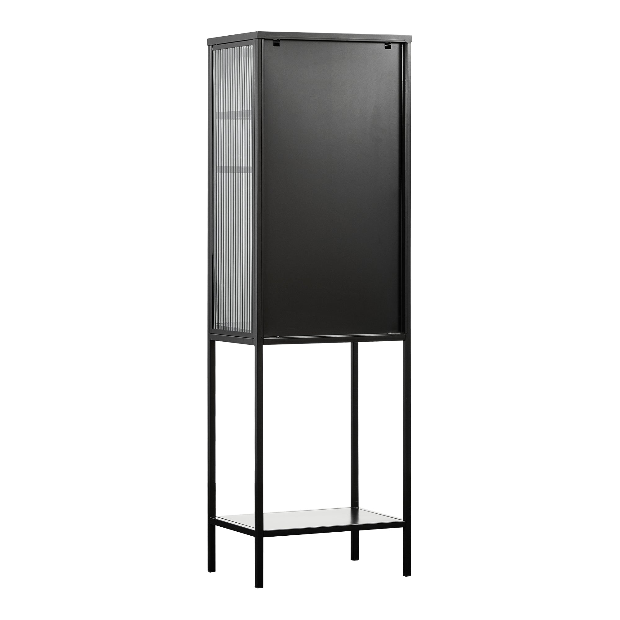 Eve 160Cm Modern Metal Tall Cabinet Black Cabinets