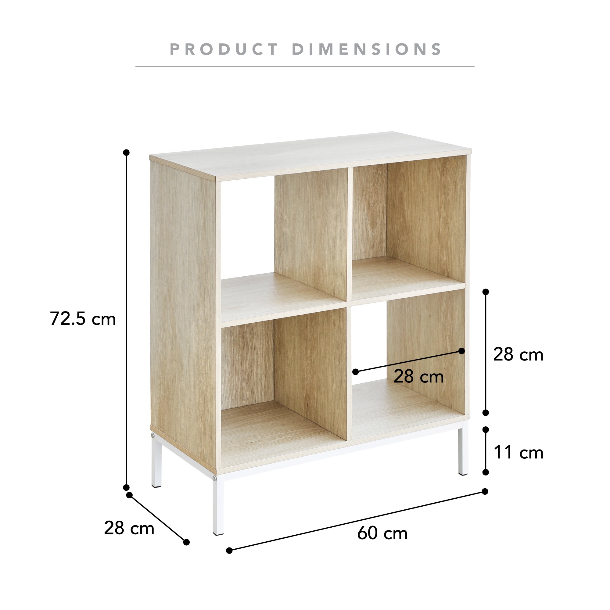 Cuba 60Cm Small Bookshelf