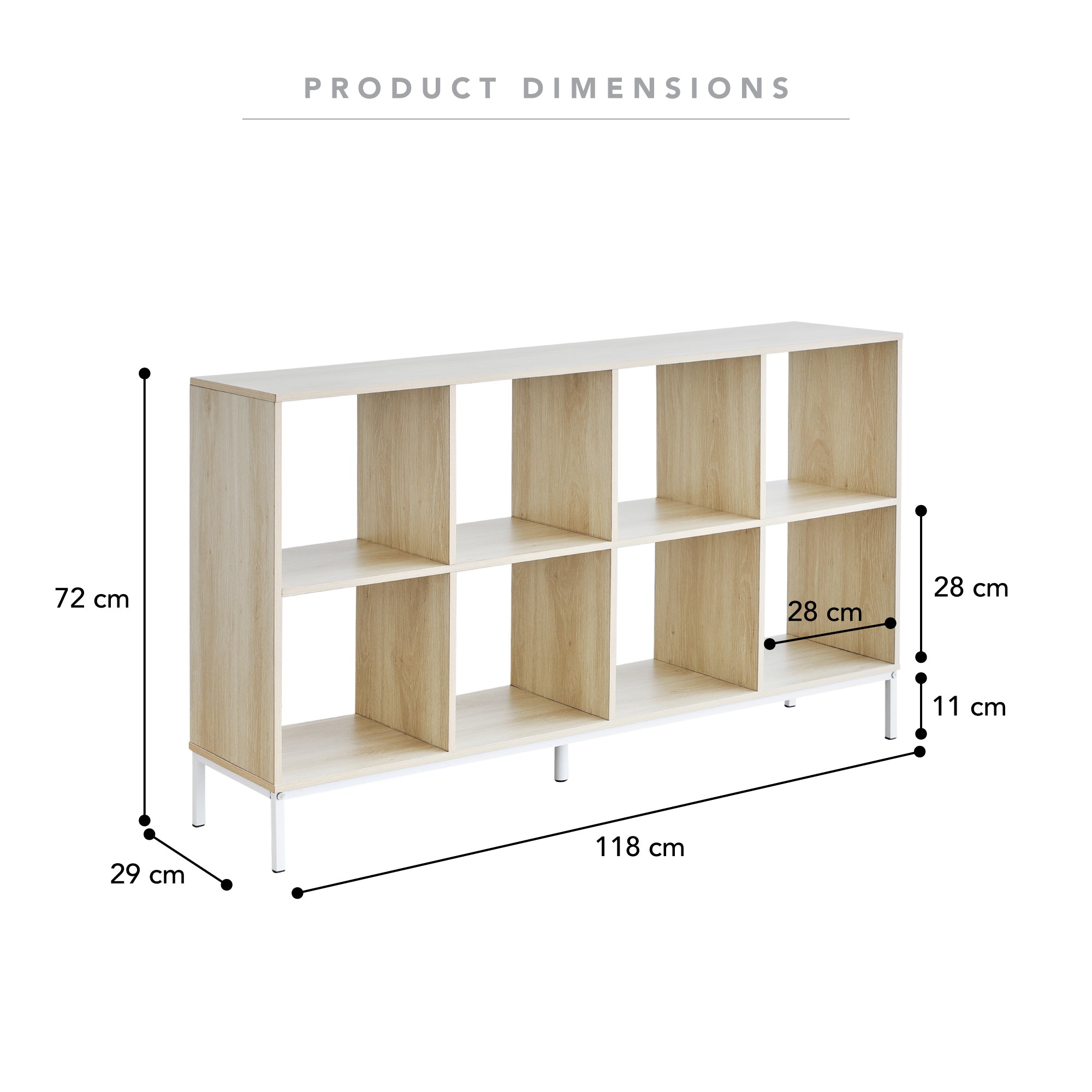 Cuba 118Cm Large Bookshelf