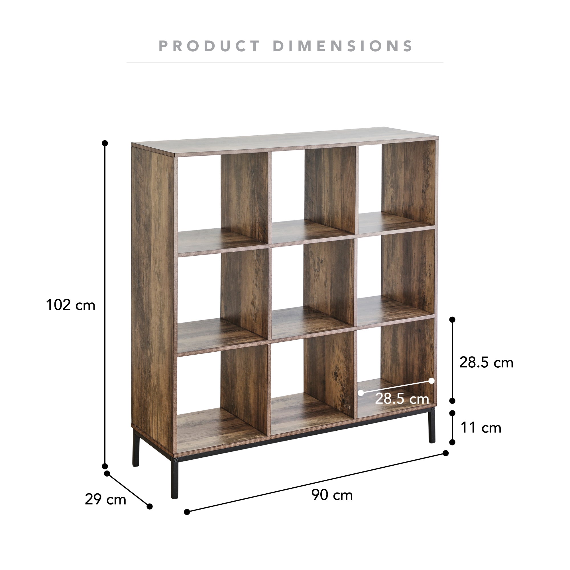 Cuba 90Cm Medium Bookshelf