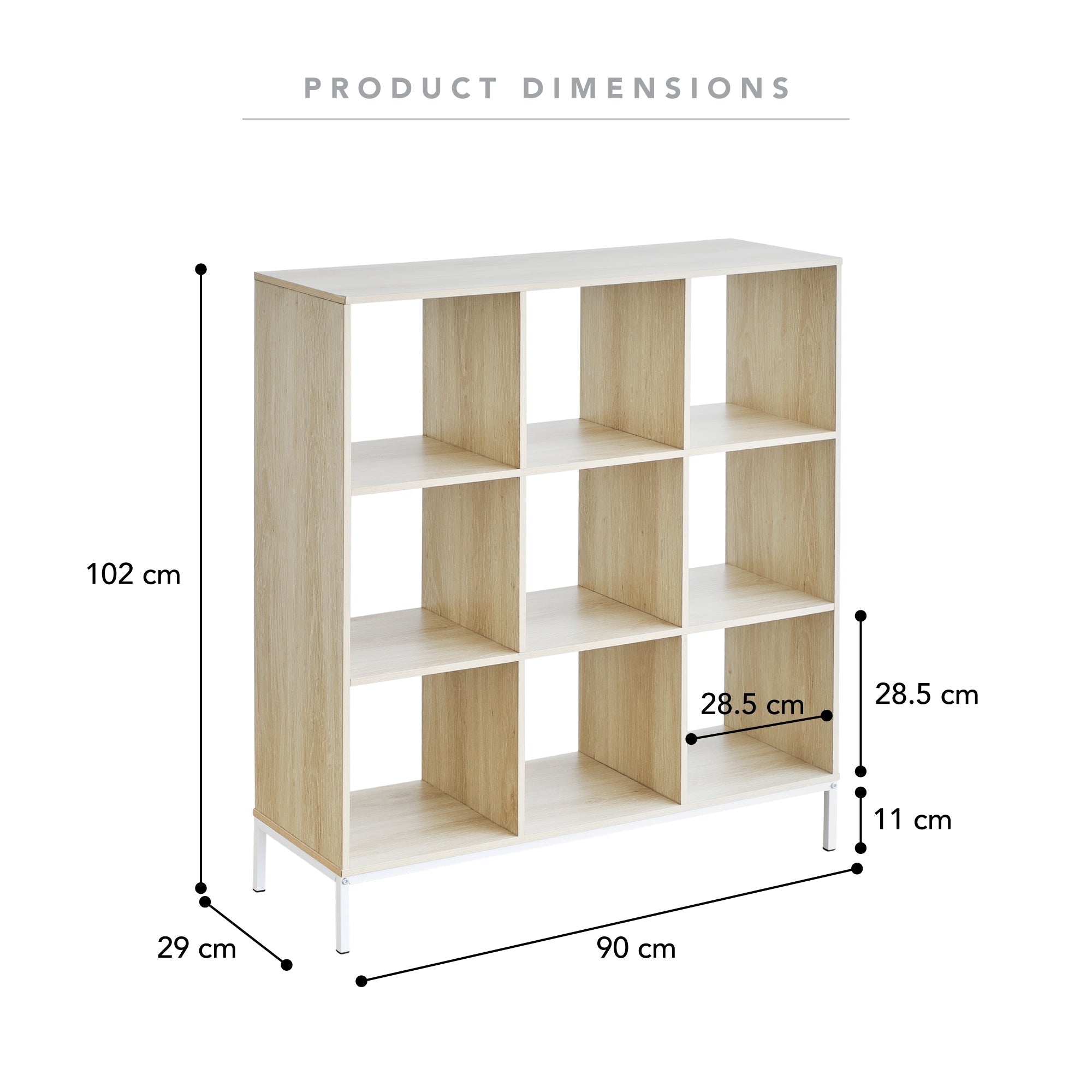 Cuba 90Cm Medium Bookshelf