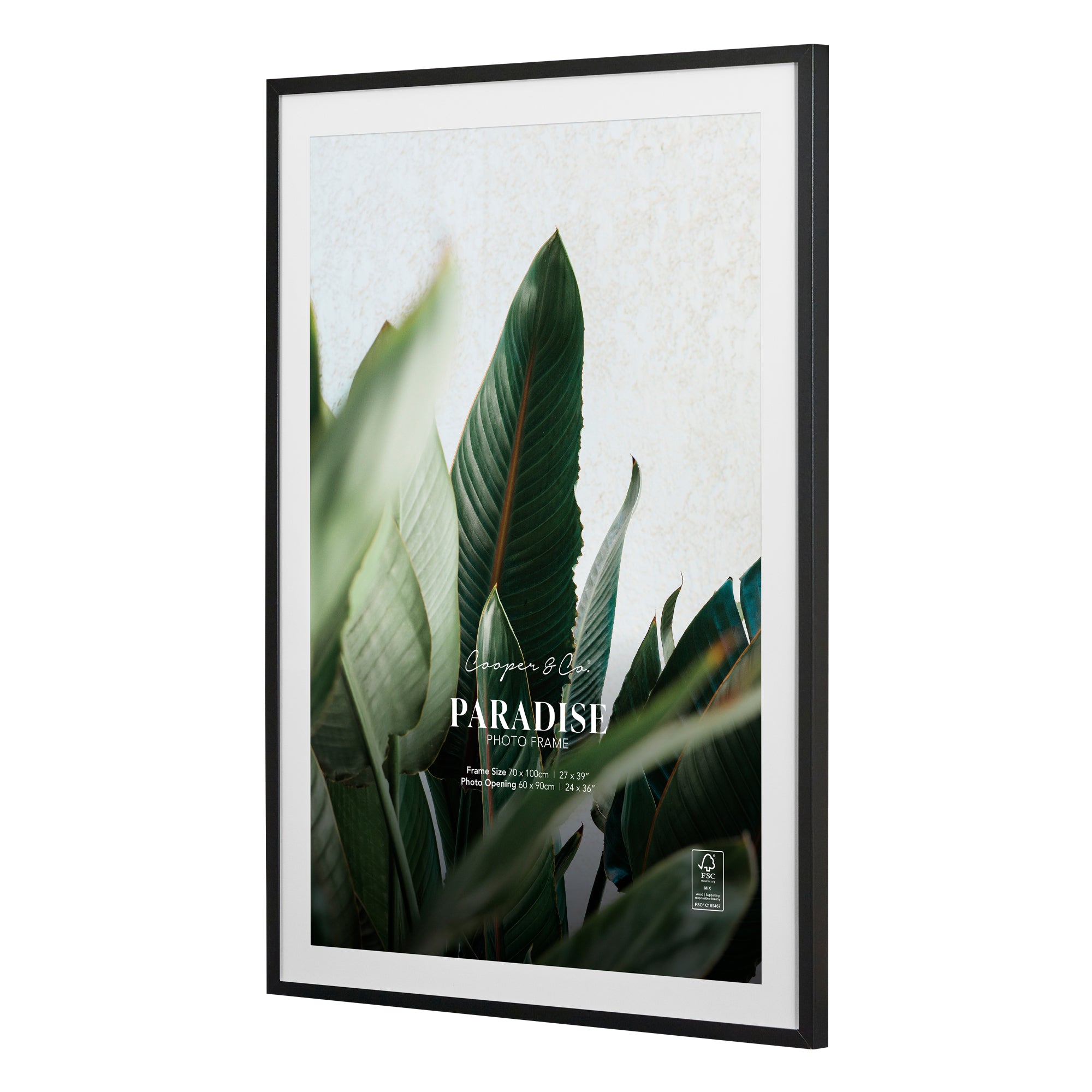 70x100cm Mat to 60x90cm Premium Paradise Wooden Photo Frame