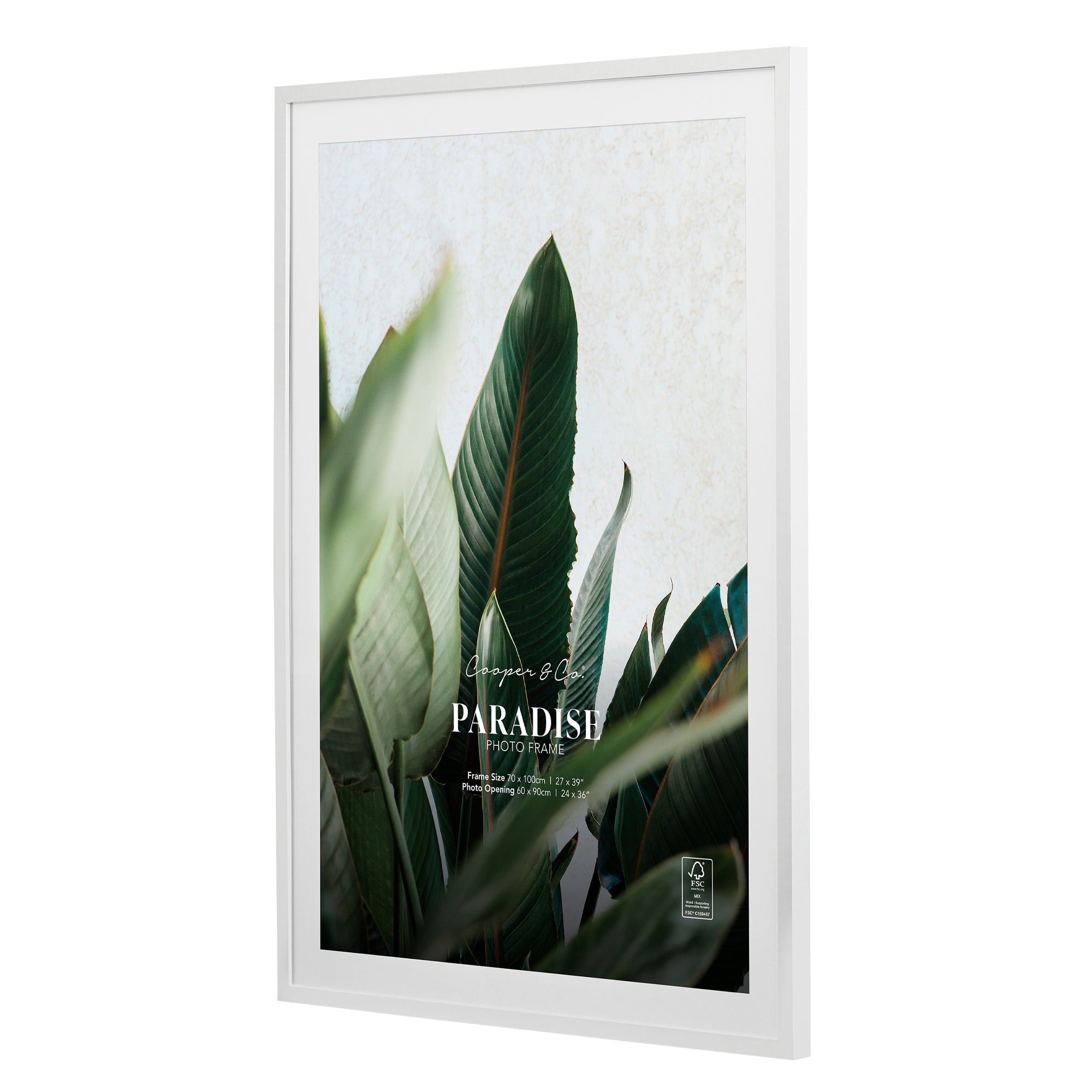 70x100cm Mat to 60x90cm Premium Paradise Wooden Photo Frame