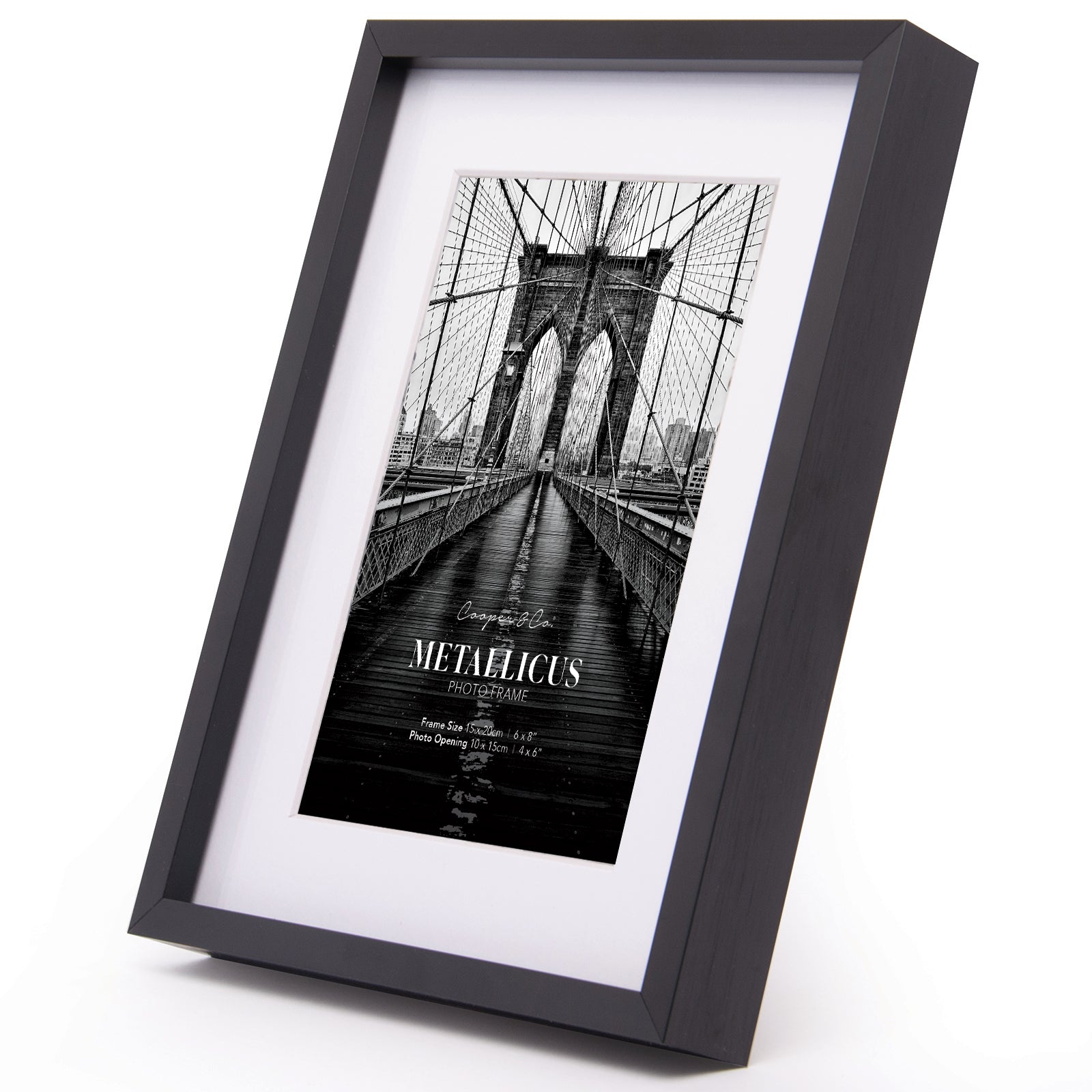 Set Of 2 15x20cm Mat to 10x15cm Premium Metal Photo Frames