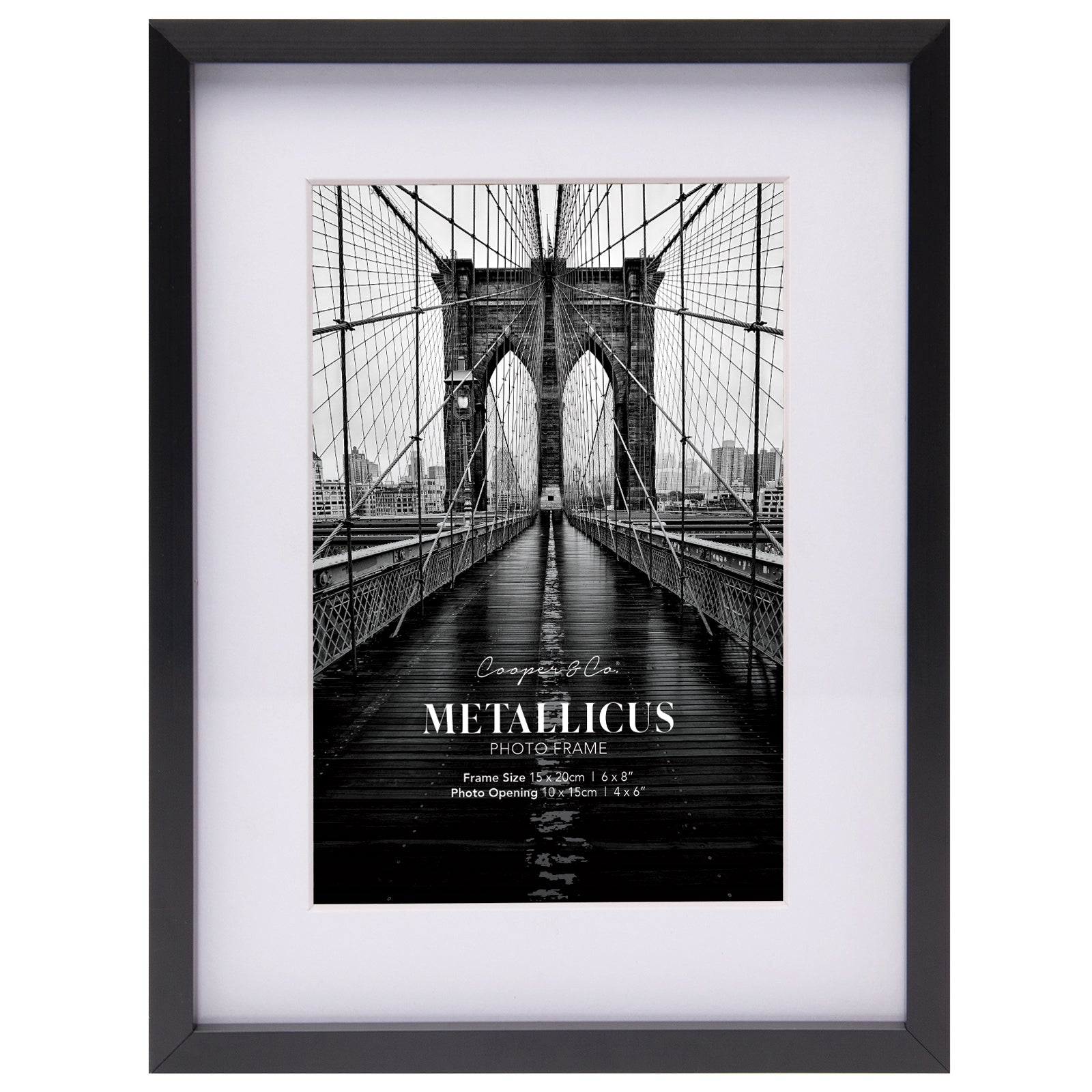 Set Of 2 15x20cm Mat to 10x15cm Premium Metal Photo Frames