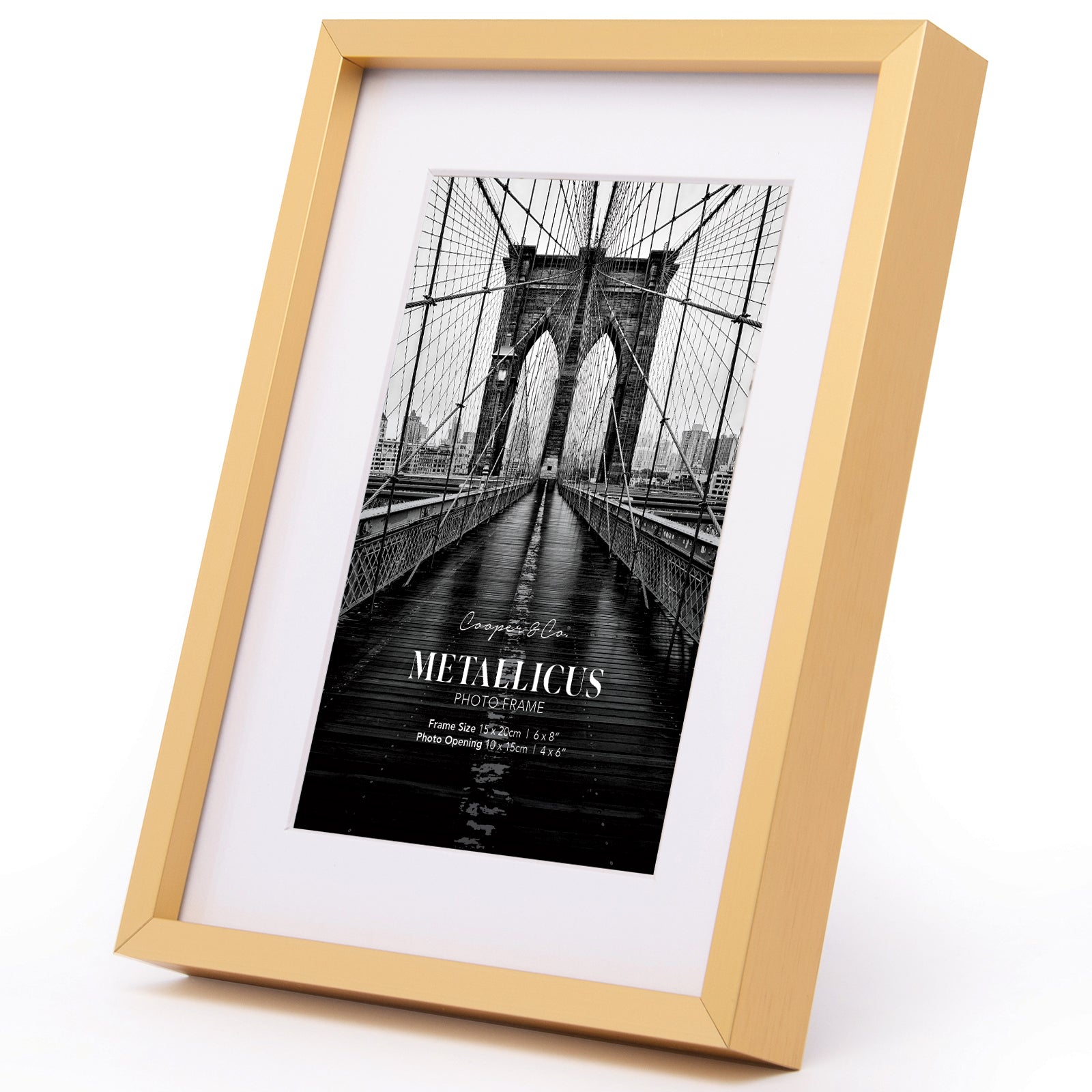 Set Of 2 15x20cm Mat to 10x15cm Premium Metal Photo Frames