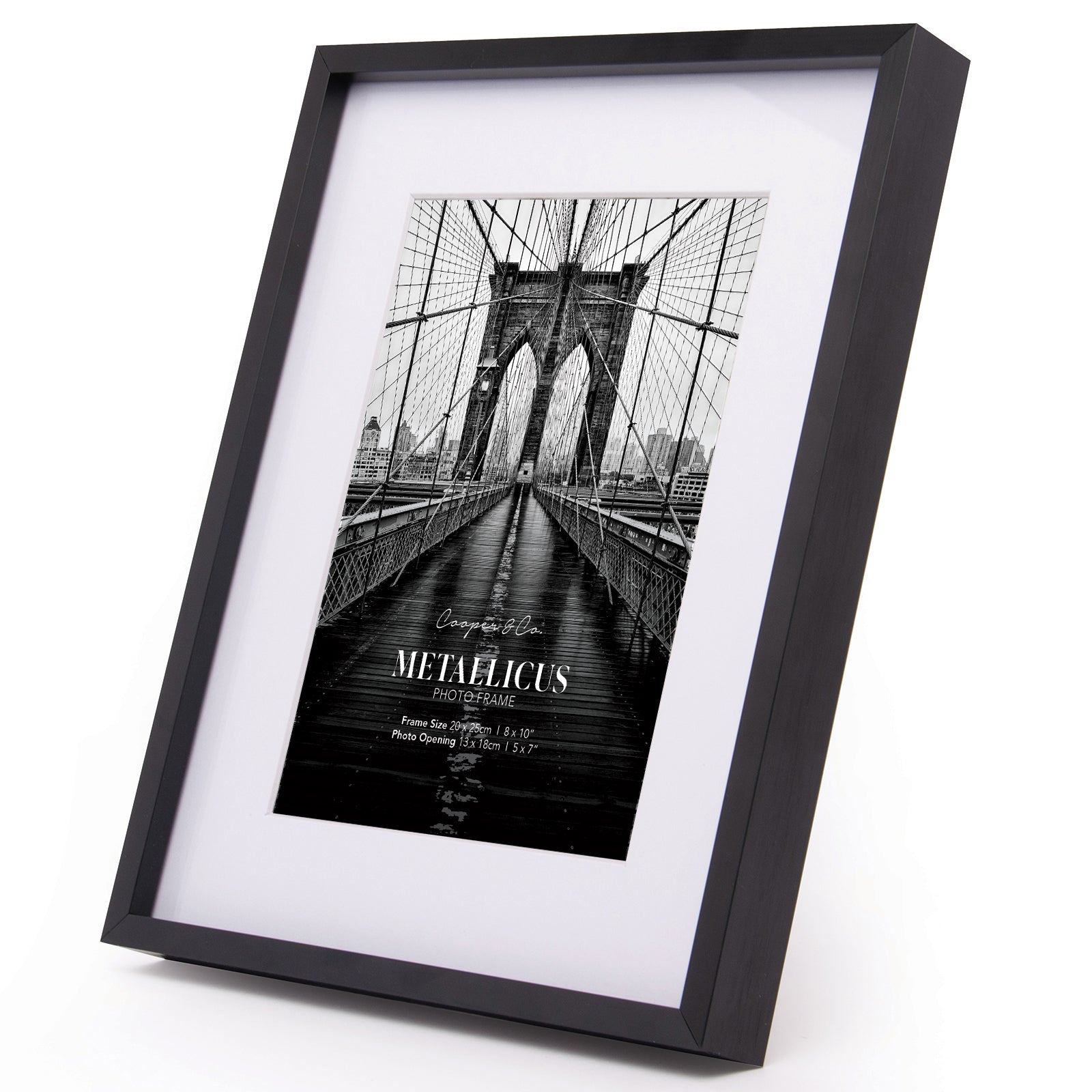 Set Of 2 20x25cm Mat to 13x18cm Premium Metal Photo Frames